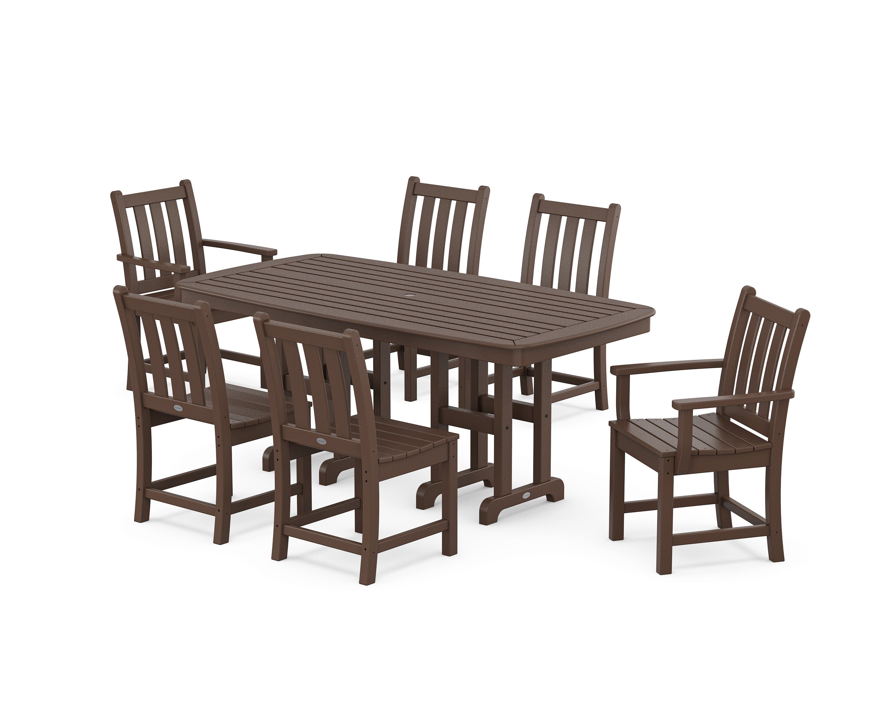Traditional Garden 7-Piece Dining Set in Mahogany