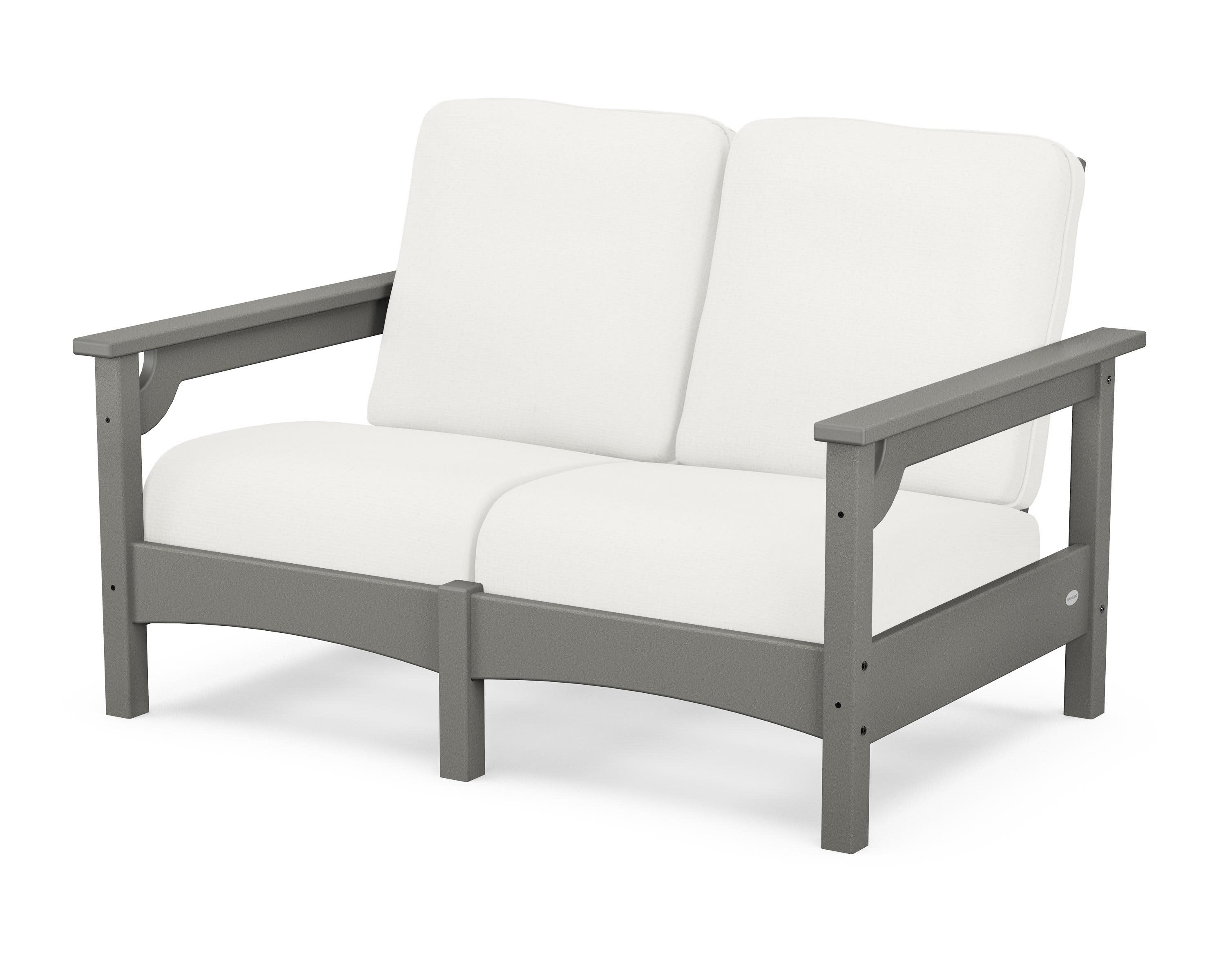 Club Loveseat in Slate Grey / Natural Linen