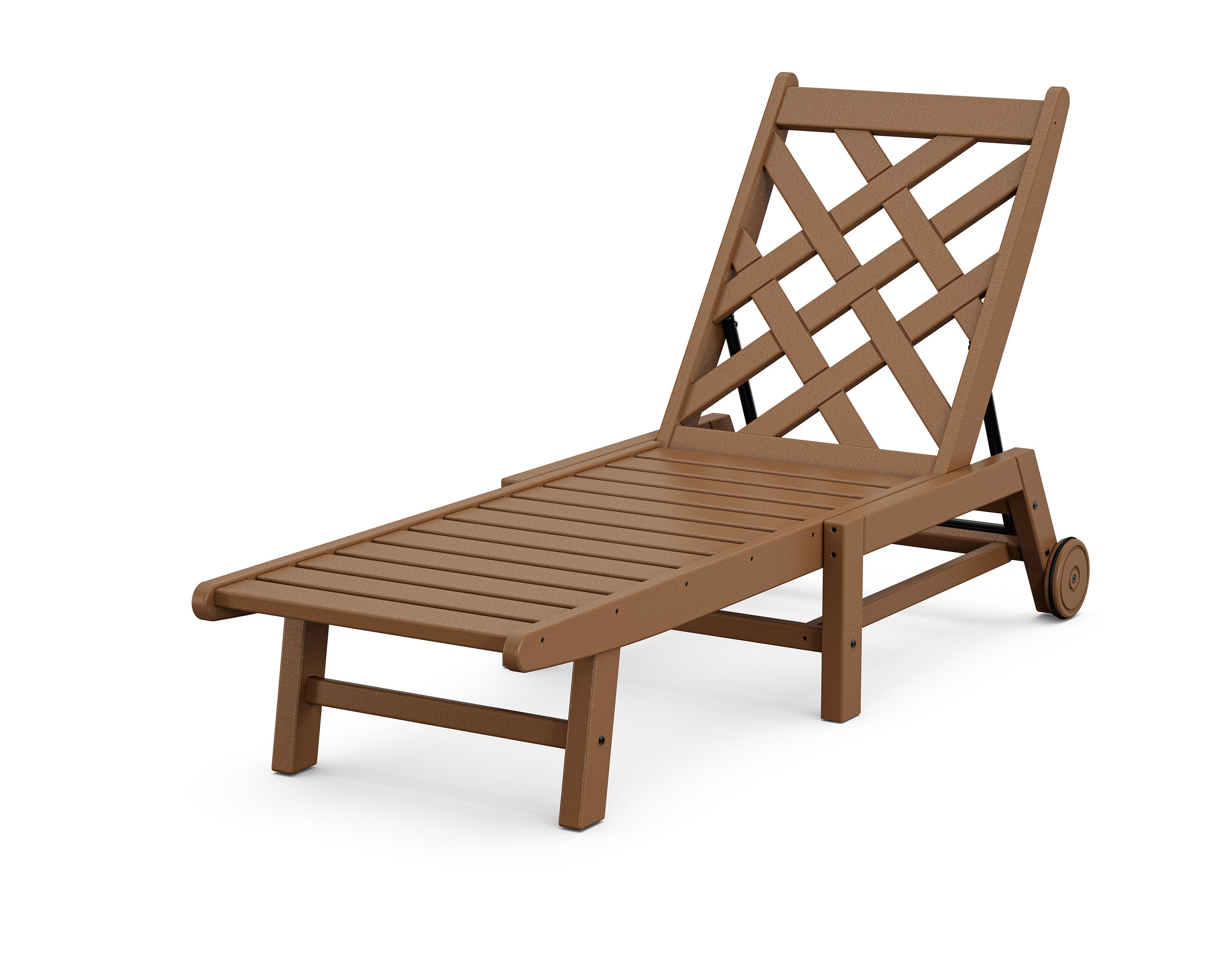 Wovendale Chaise with Wheels in Teak