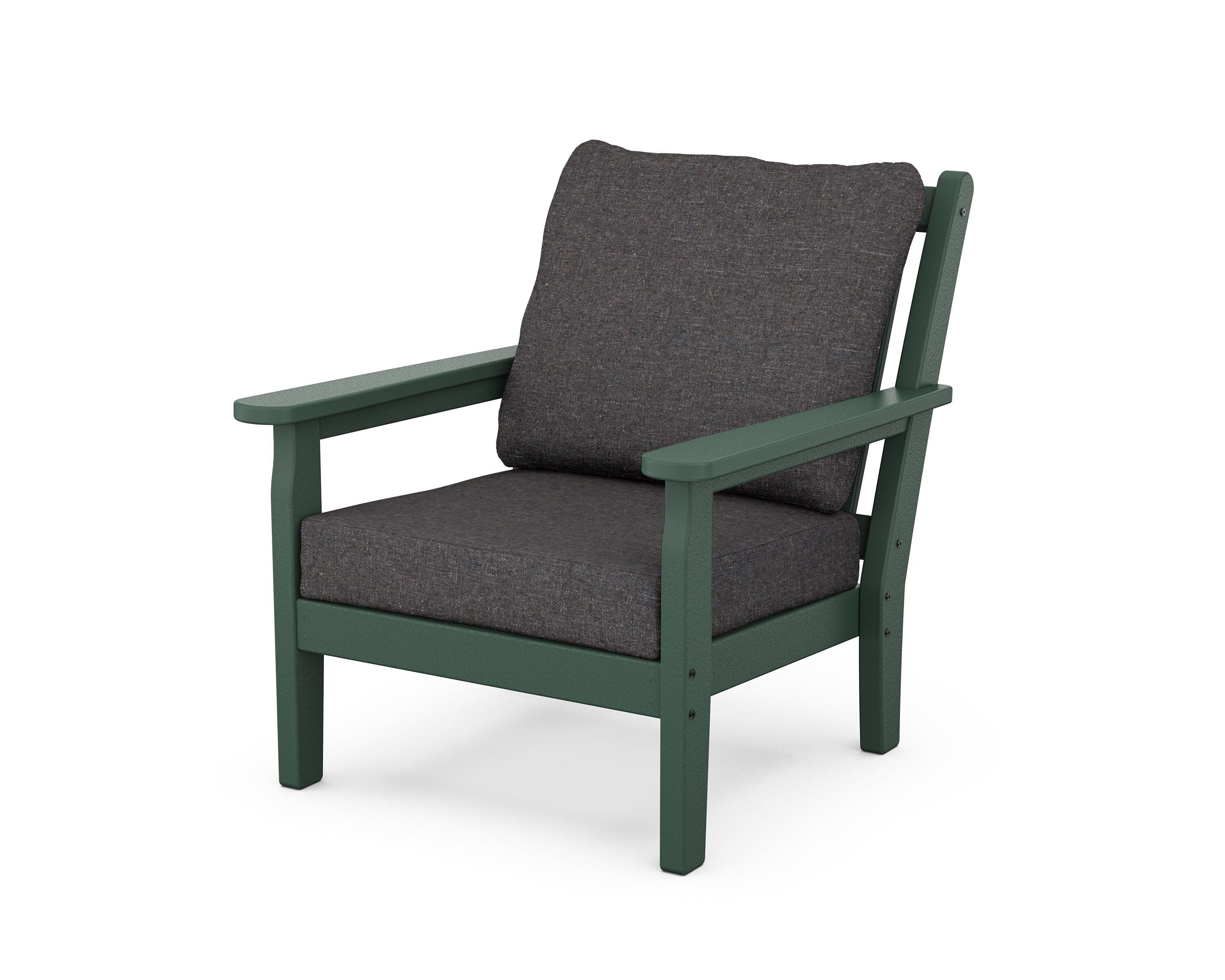 Chippendale Deep Seating Chair in Green / Ash Charcoal