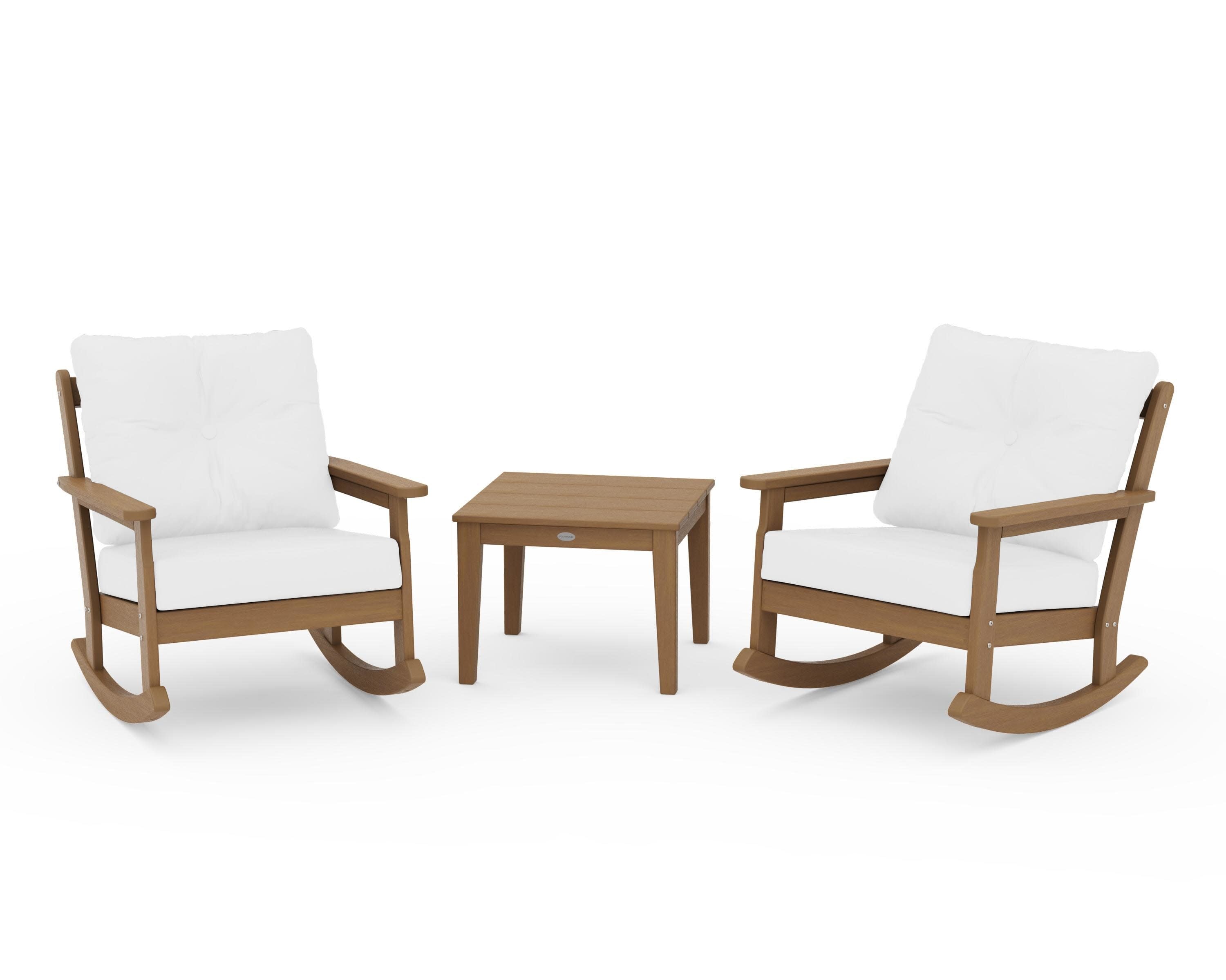Vineyard 3-Piece Deep Seating Rocker Set in Natural / Natural