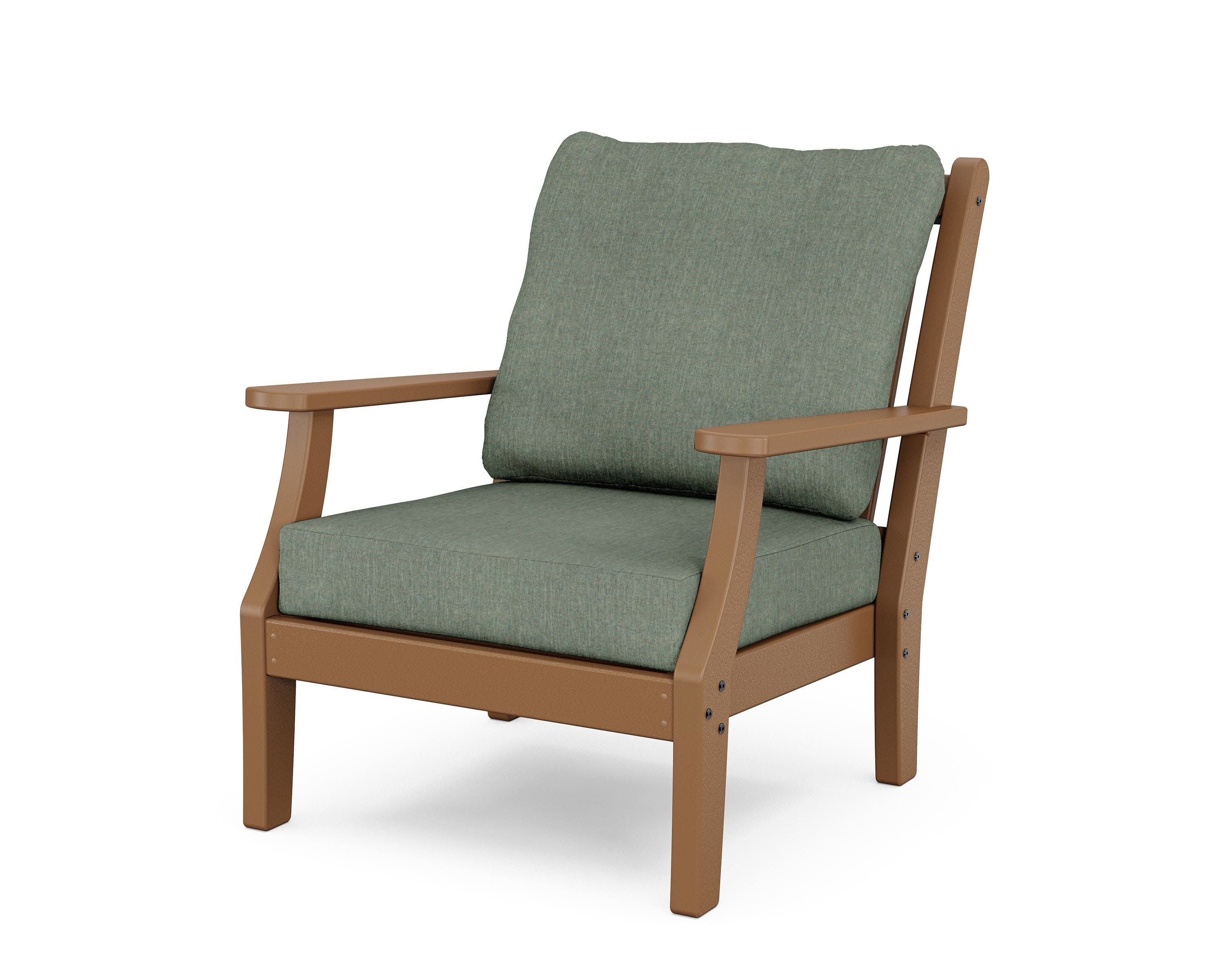 Wovendale Deep Seating Chair in Teak / Cast Sage