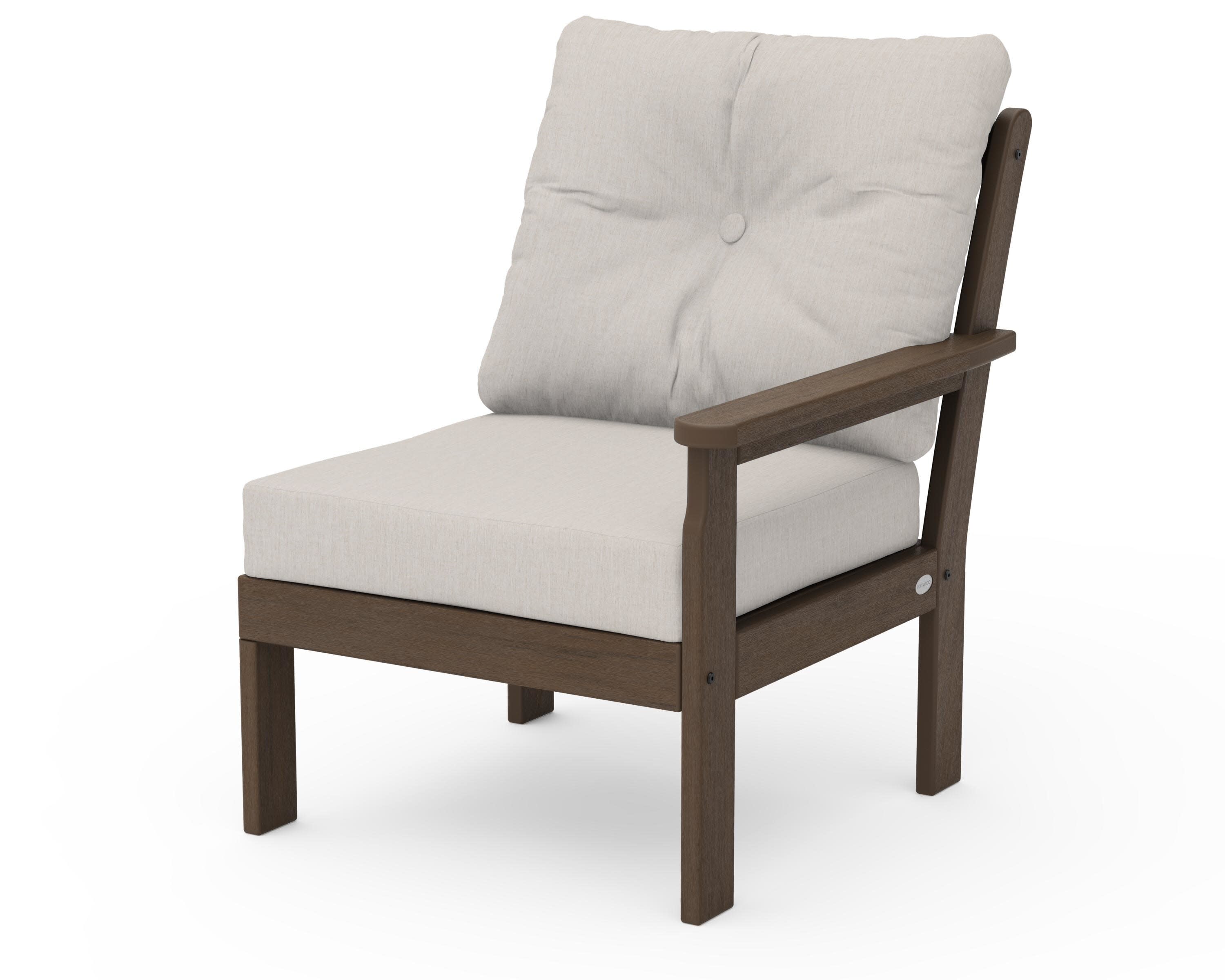 Vineyard Modular Right Arm Chair in Kona / Cast Ash