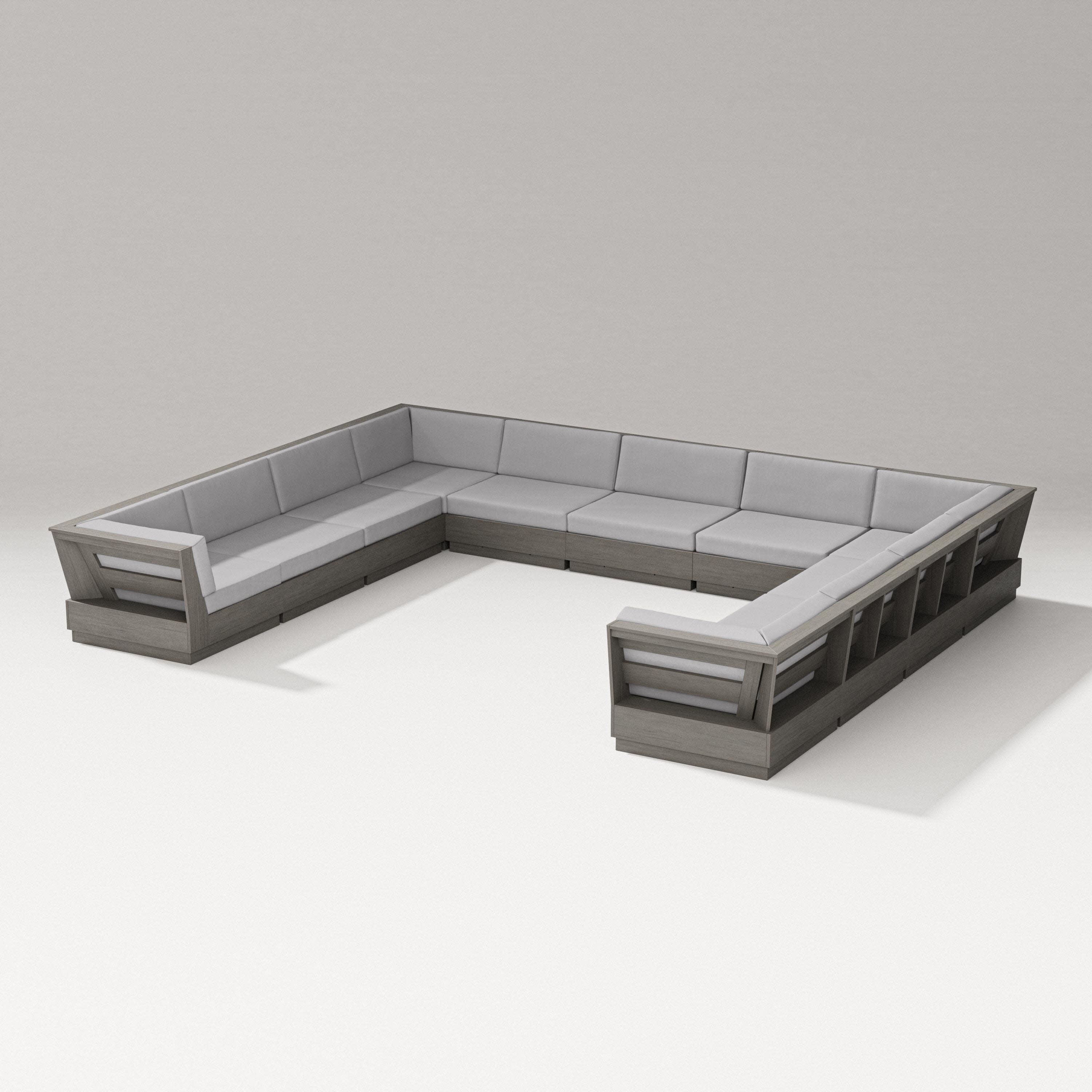 Elevate Large U-Shaped Sectional in Driftwood / Granite