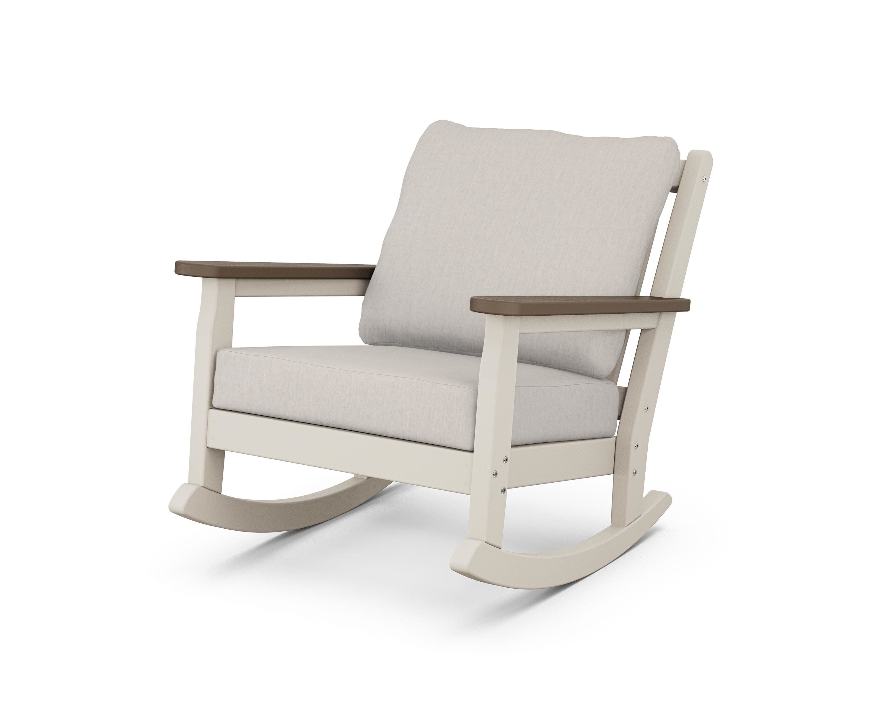 Chippendale Deep Seating Rocking Chair in Sand / Kona / Cast Ash