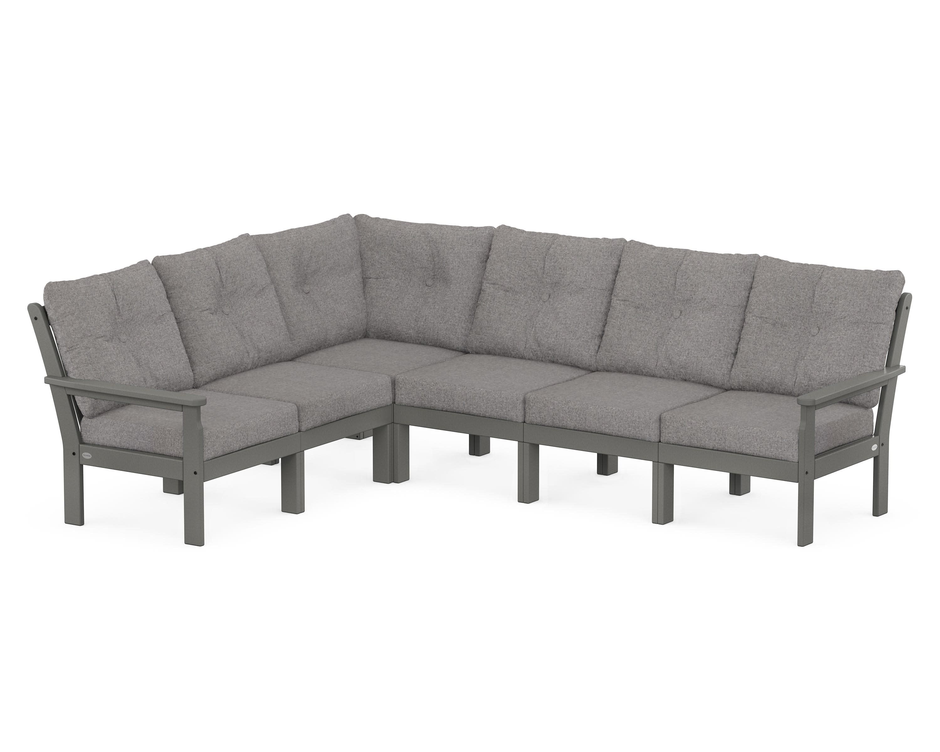 Vineyard 6-Piece Sectional in Slate Grey / Grey Mist