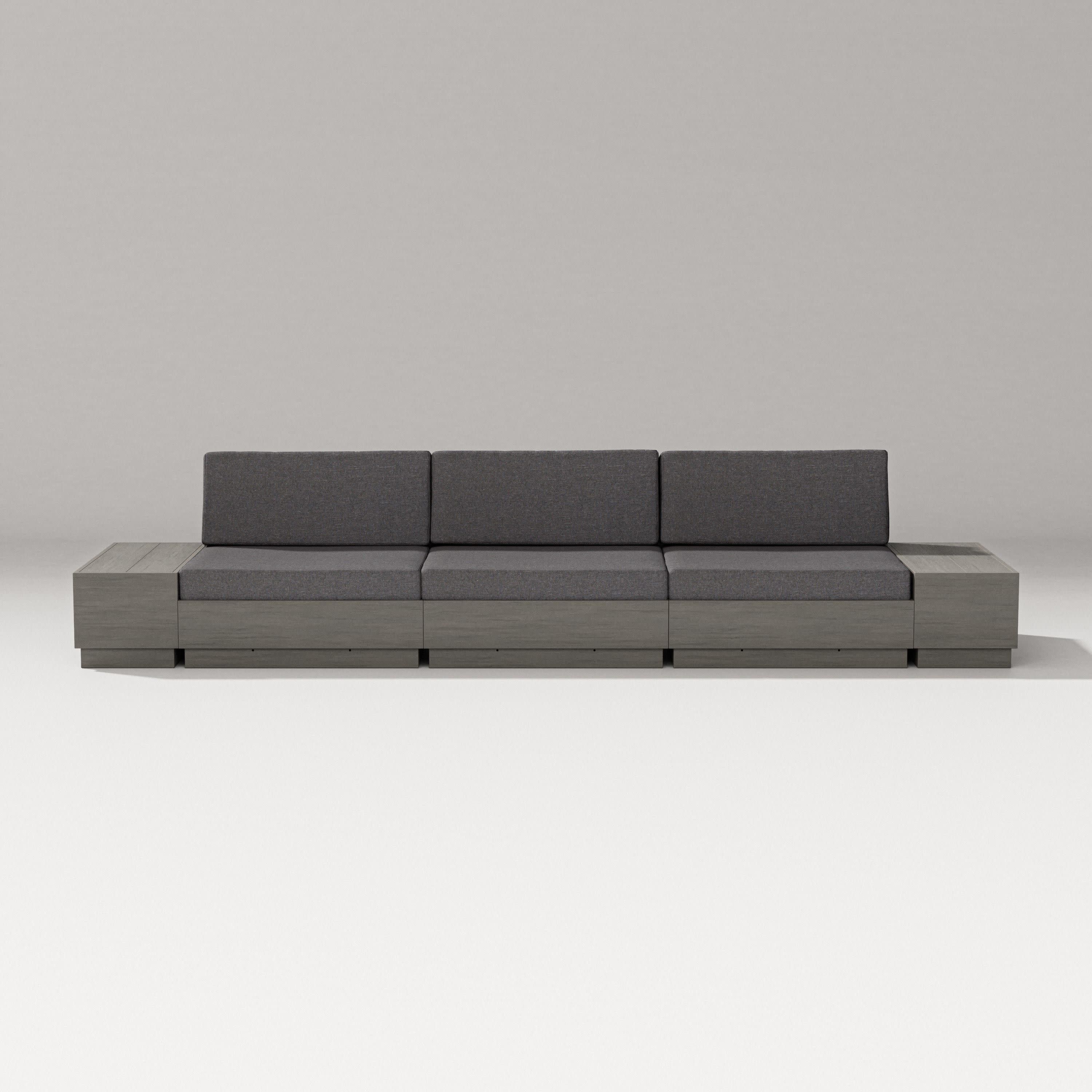 Elevate Straight Sectional in Driftwood / Ash Charcoal
