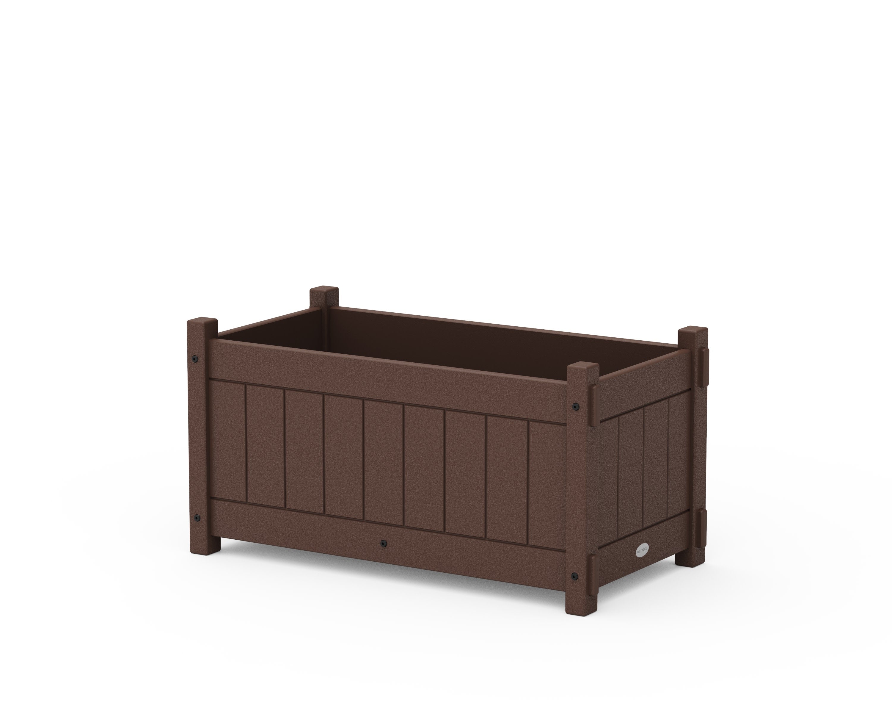Vineyard Rectangle Double Planter Box in Mahogany