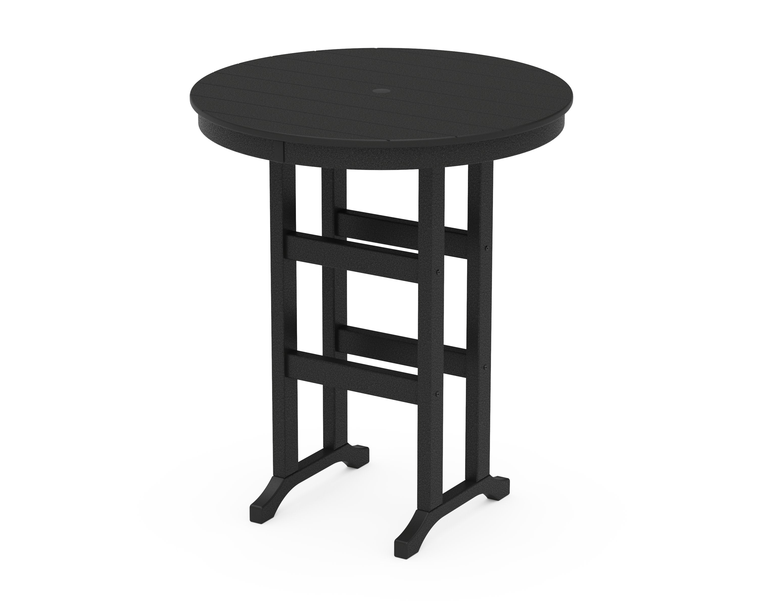 36" Round Farmhouse Bar Table in Black