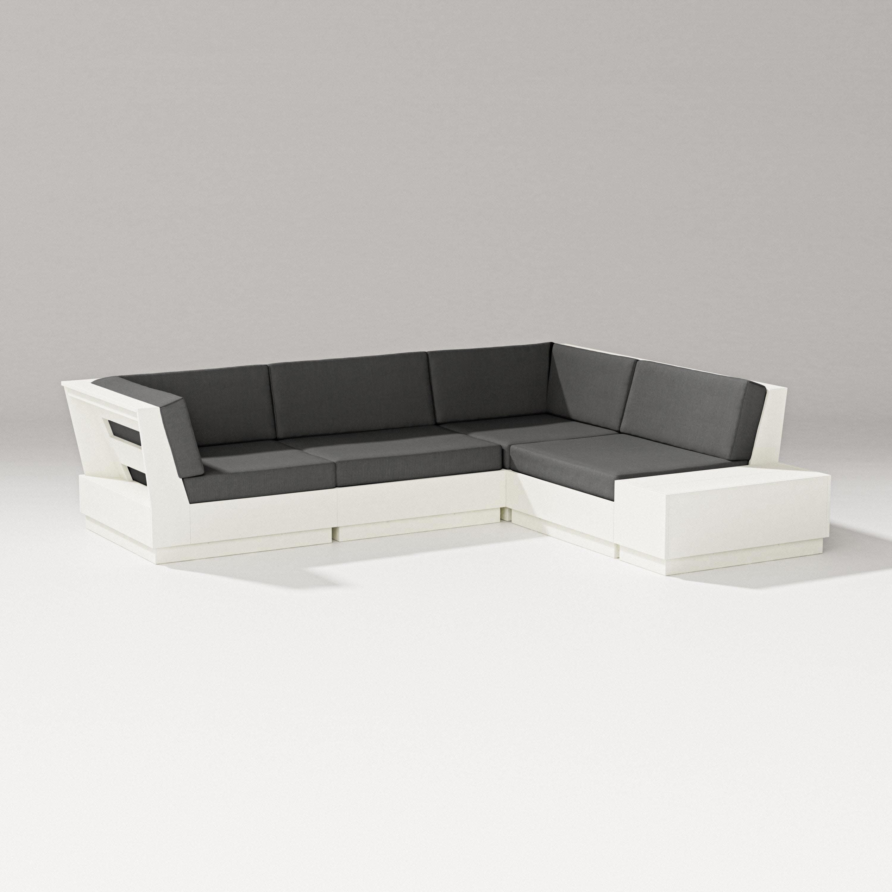 Elevate Corner Sectional in Vintage White / Spectrum Carbon