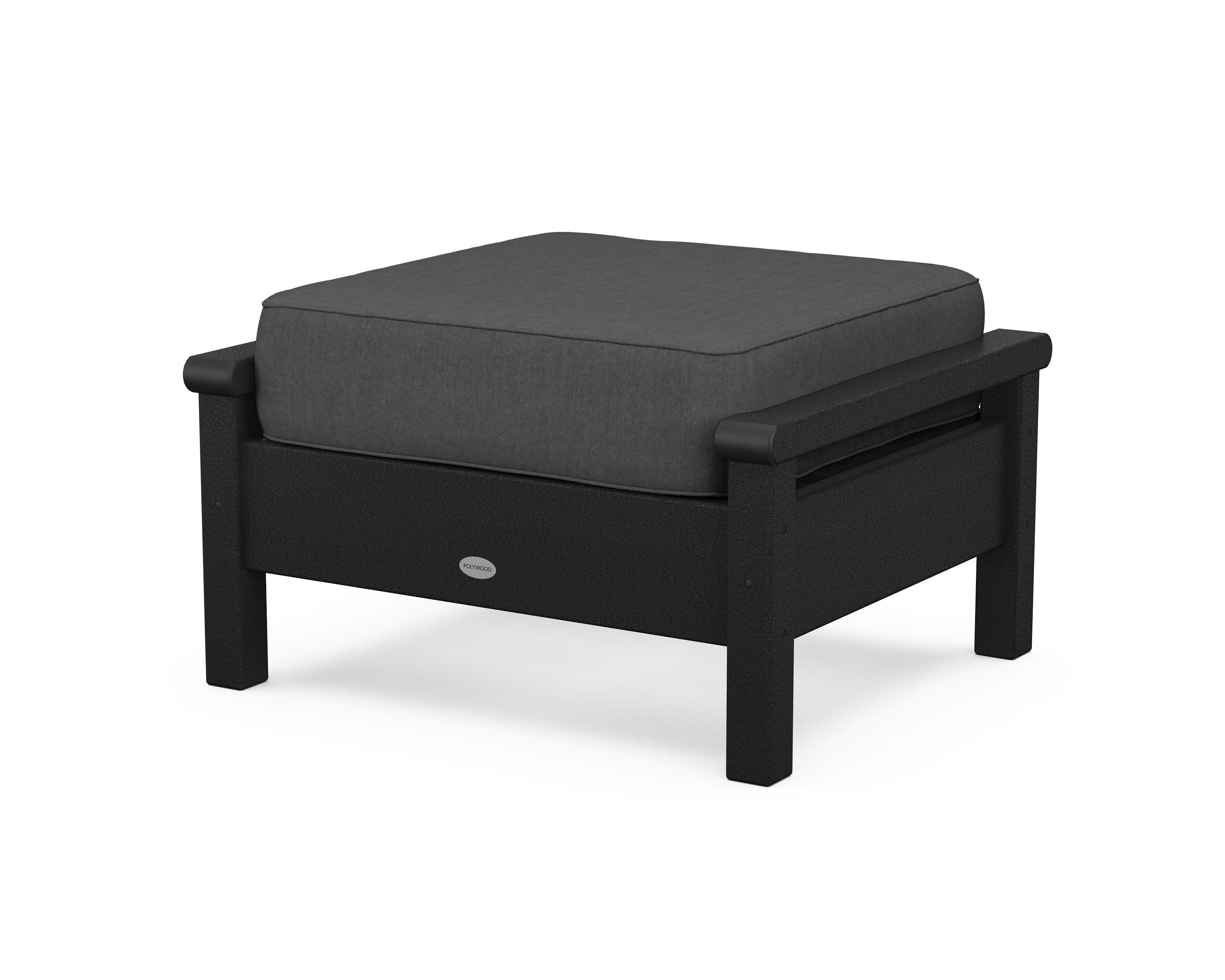 Harbour Deep Seating Ottoman in Black / Spectrum Carbon