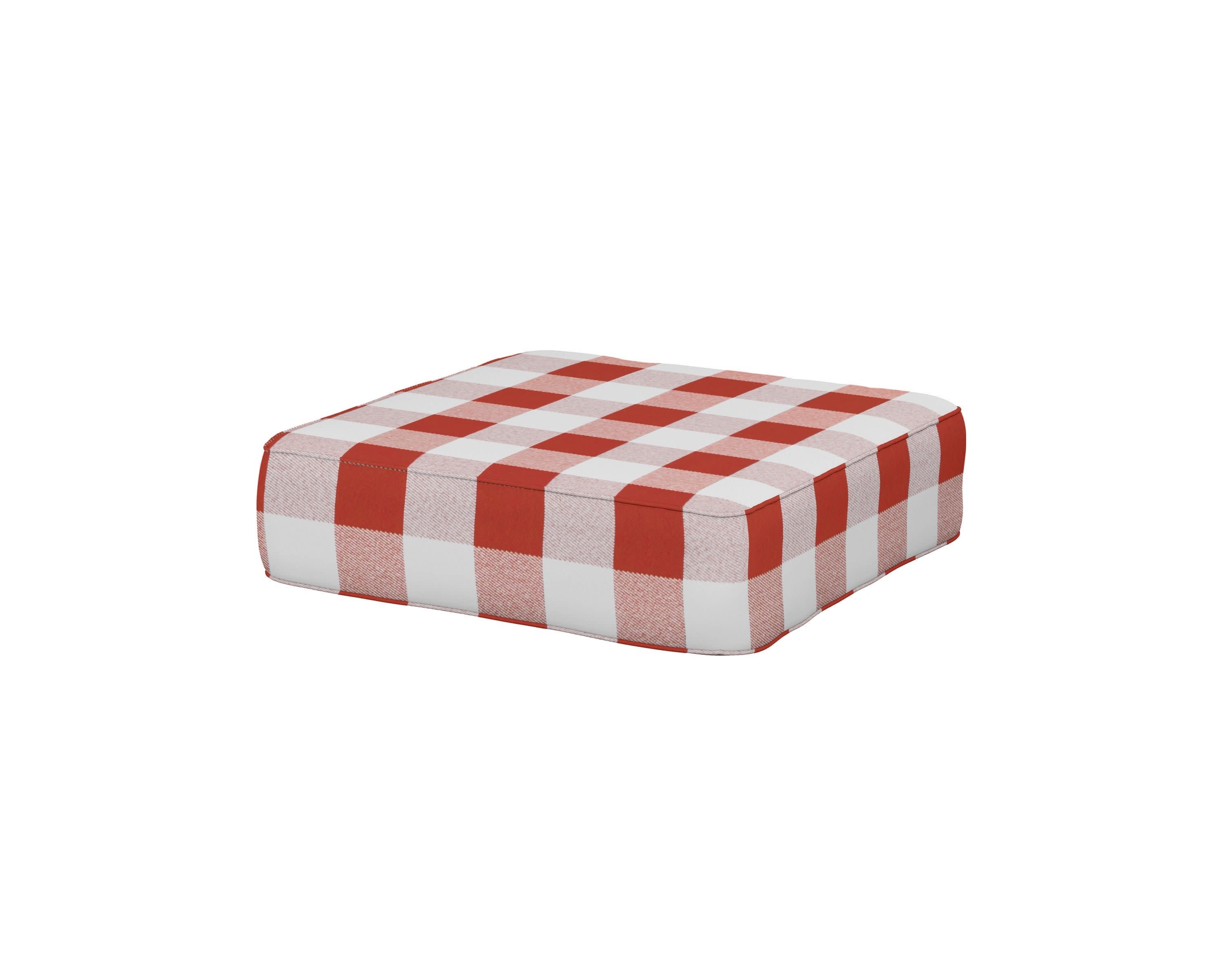 Ateeva 4000 Ottoman Cushion in Buffalo Plaid Crimson