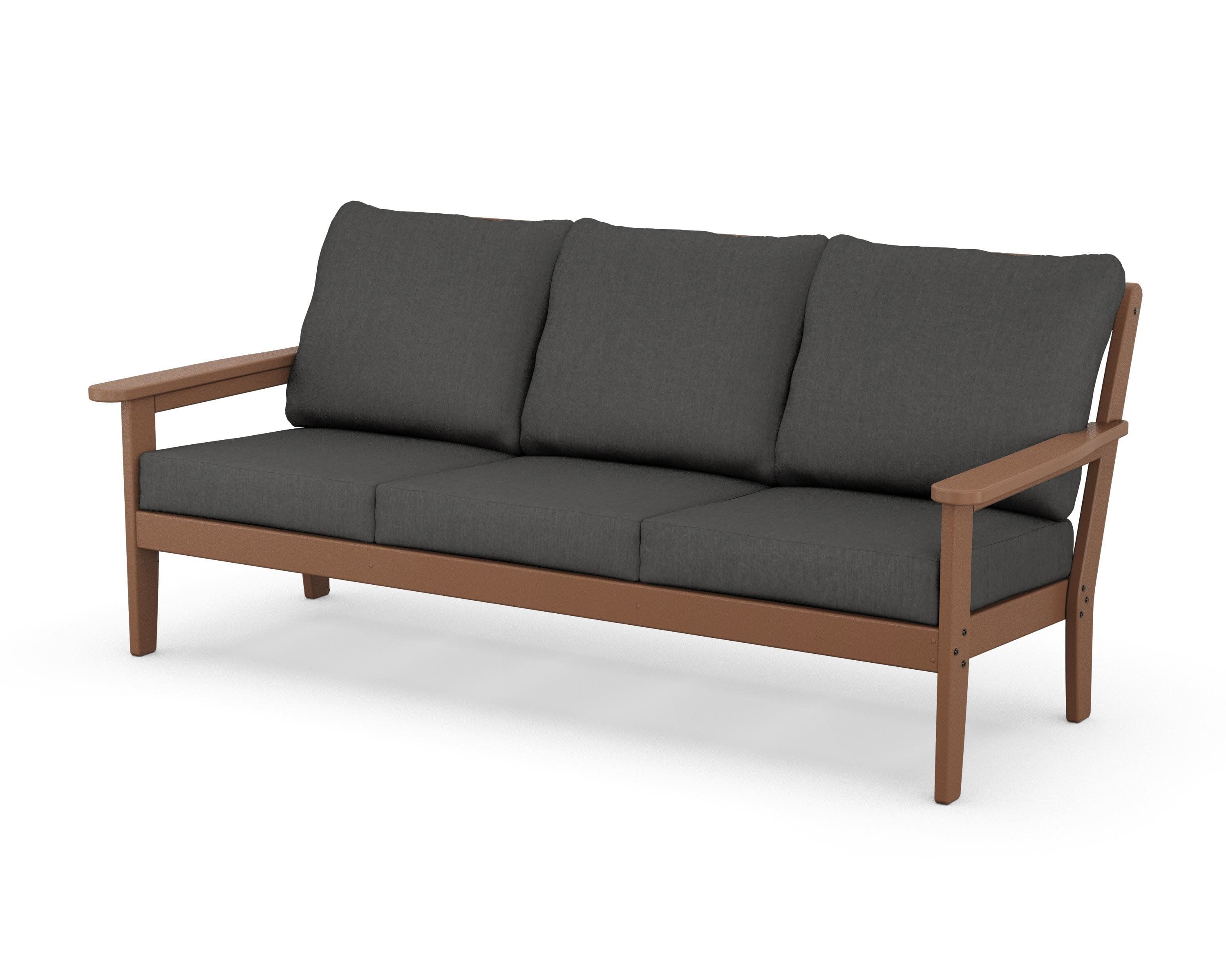 Cottage Deep Seating Sofa in Teak / Spectrum Carbon