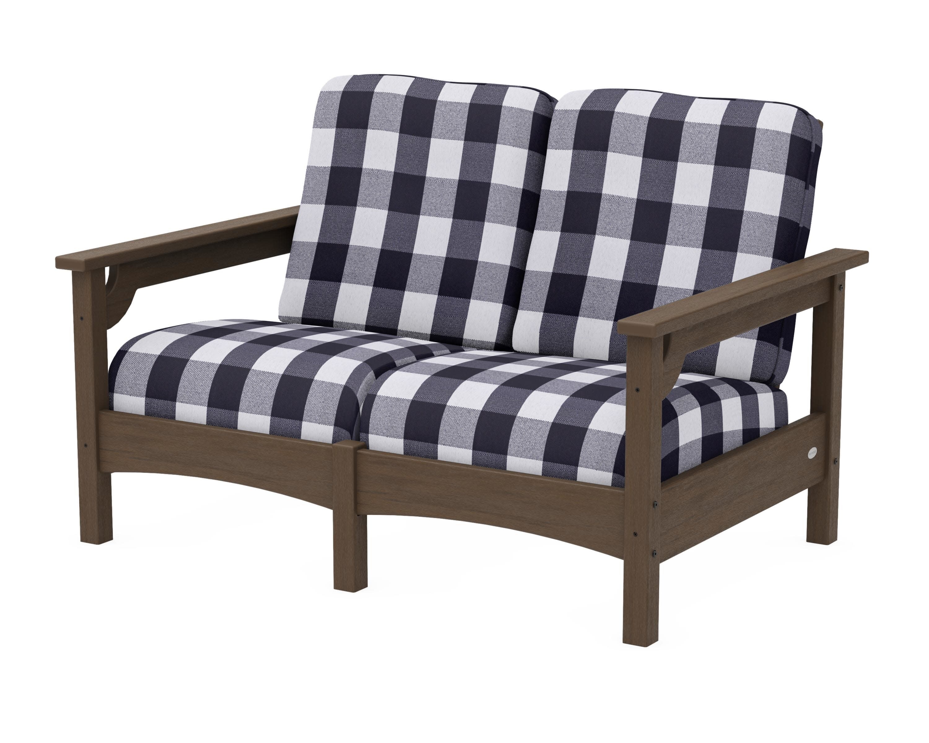 Club Loveseat in Kona / Buffalo Plaid Navy