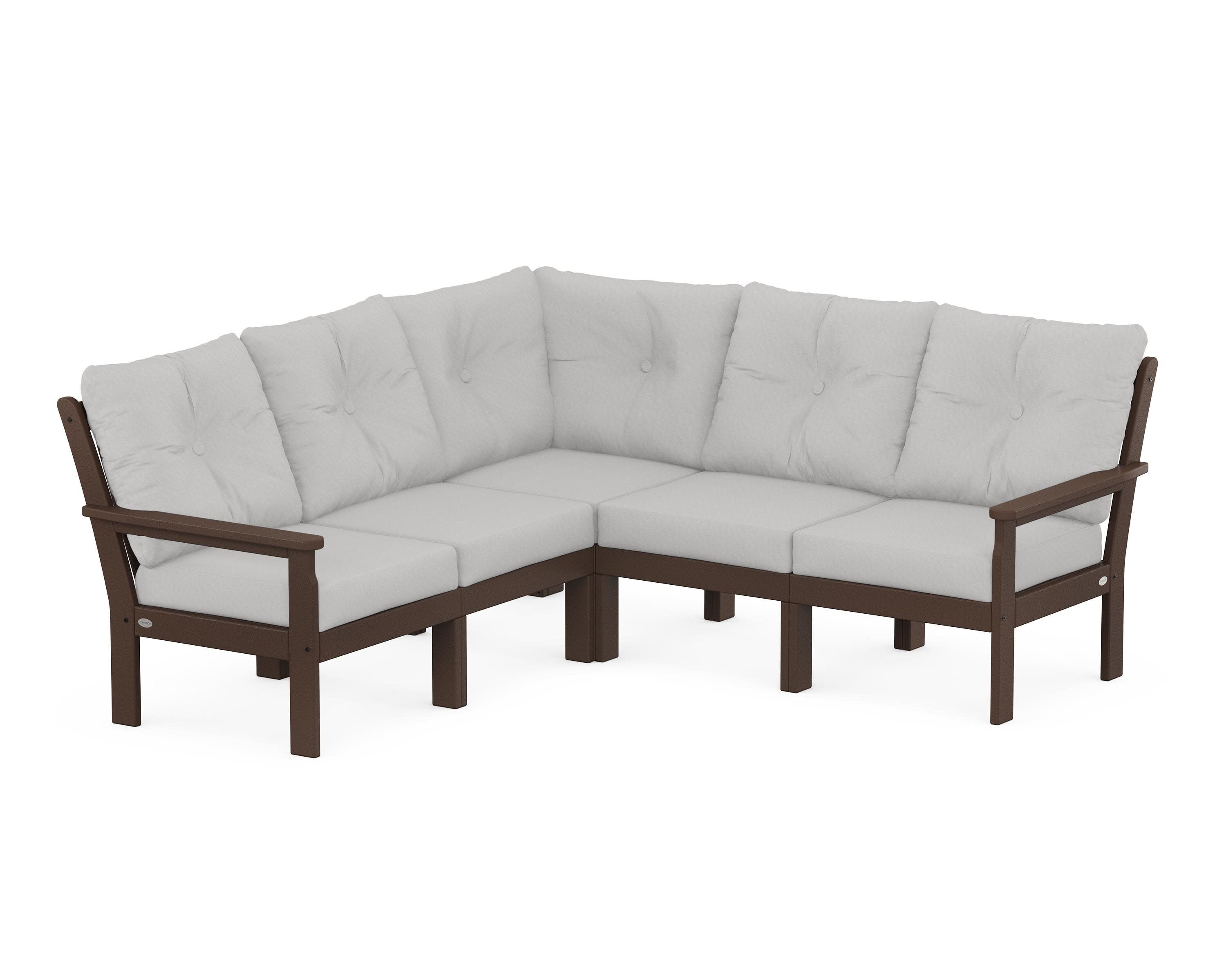 Vineyard 5-Piece Sectional in Mahogany / Diamond in the Rough