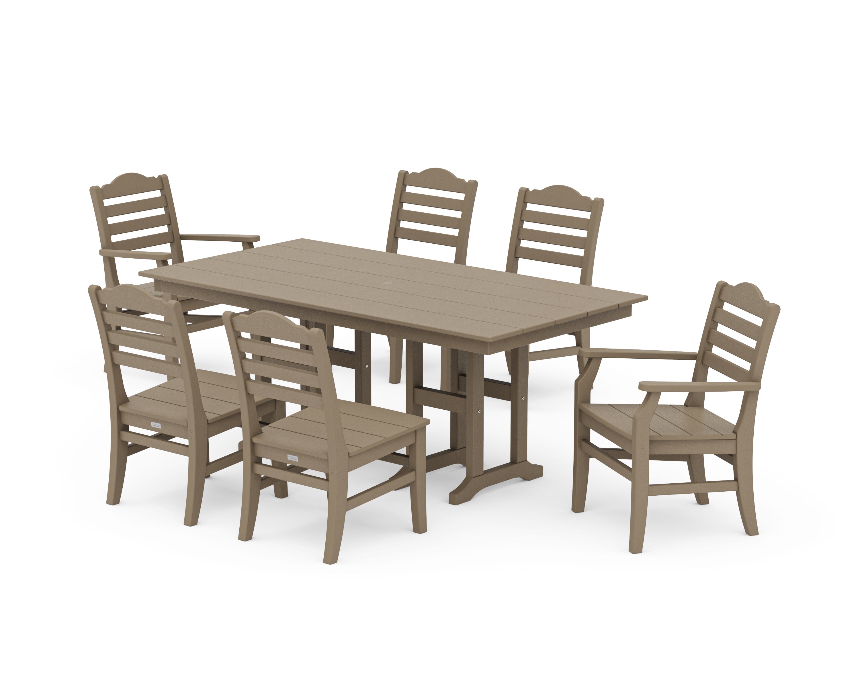 Savannah 7-Piece Farmhouse Dining Set in Vintage Sahara