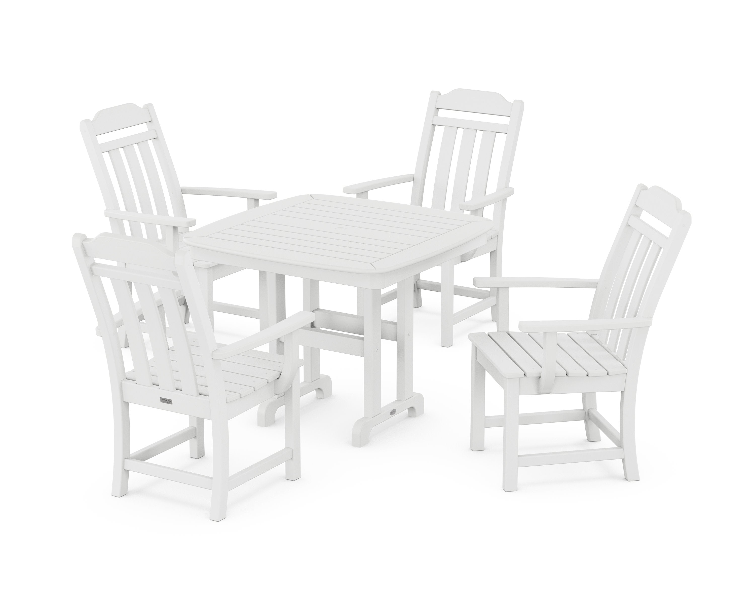 Cottage 5-Piece Dining Set in White