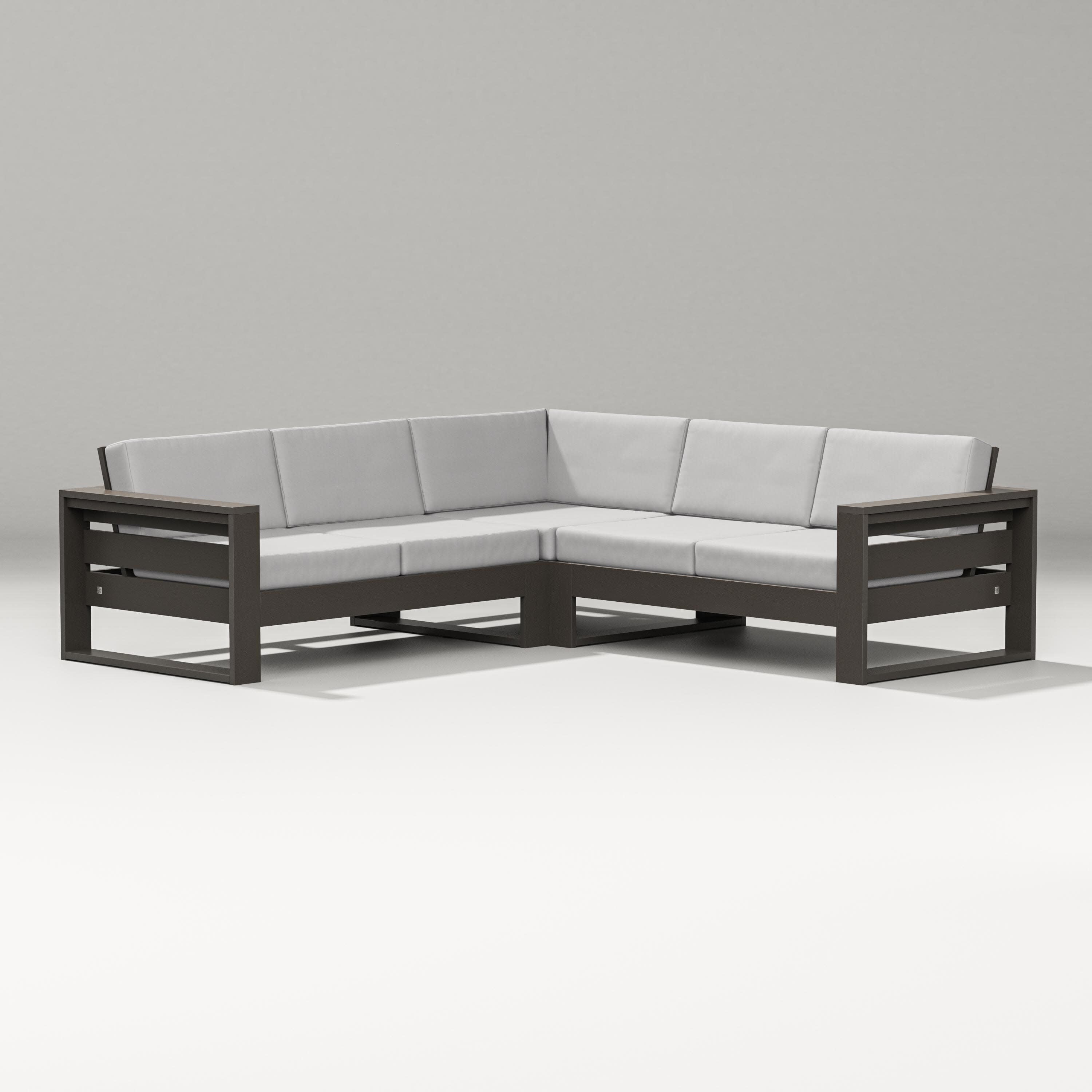 Latitude Corner Sectional in Vintage Coffee / Diamond in the Rough