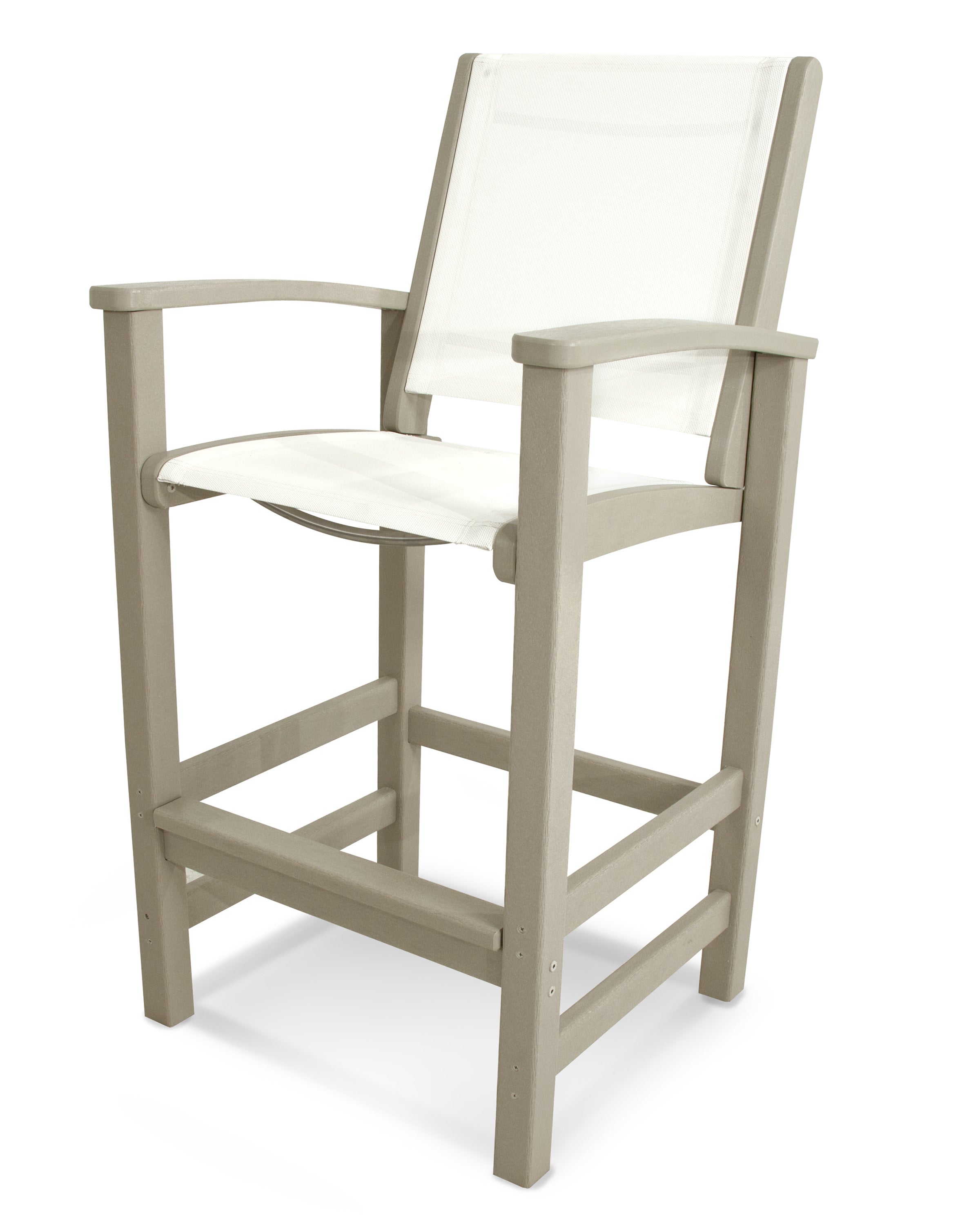 Coastal Bar Chair in Sand / White Sling