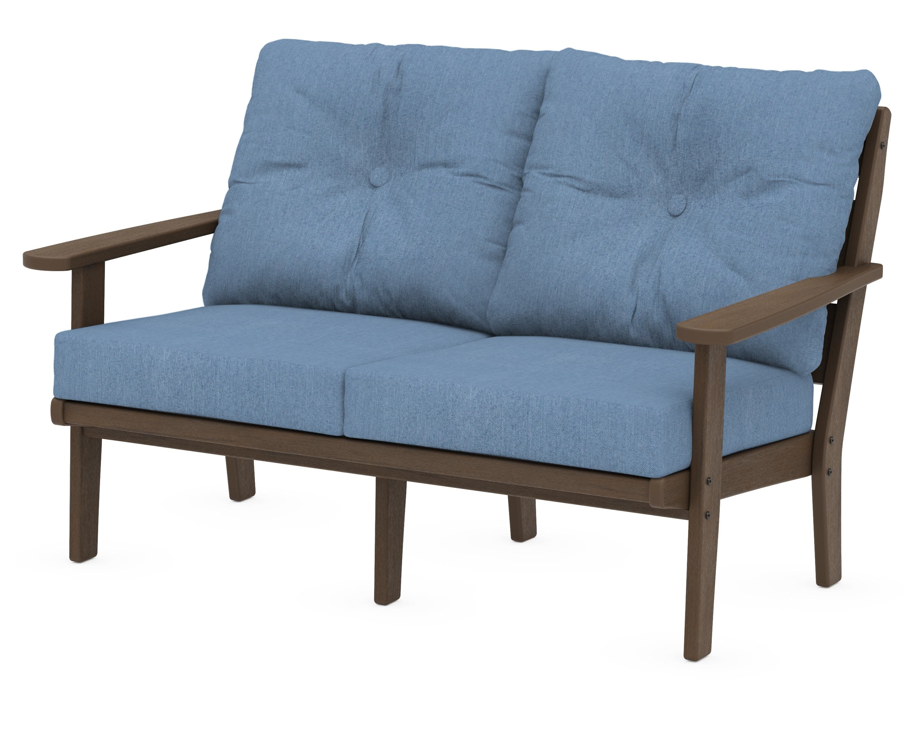 Lakeside Deep Seating Loveseat in Kona / Sky Blue