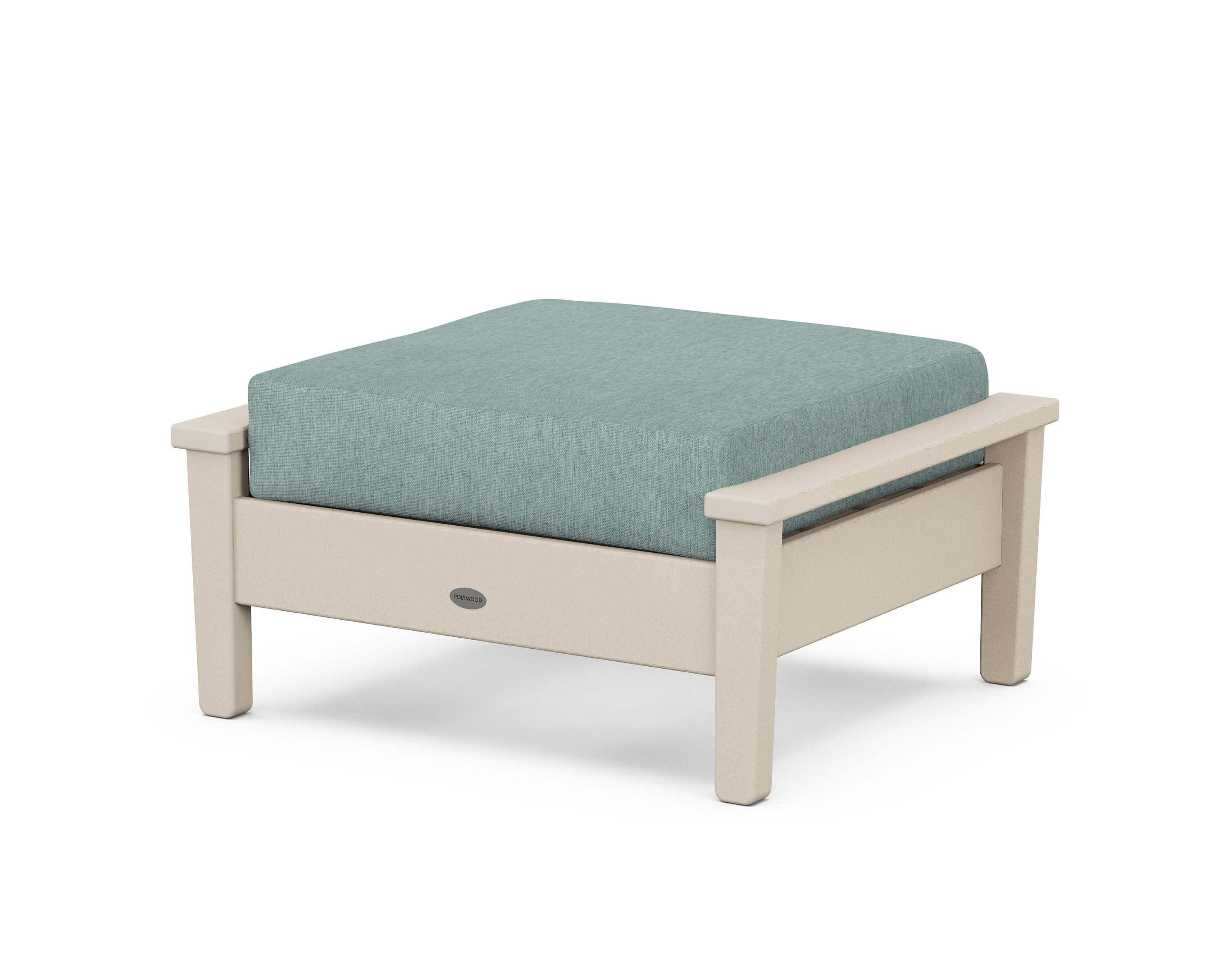 Prescott Deep Seating Ottoman in Sand / Glacier Spa