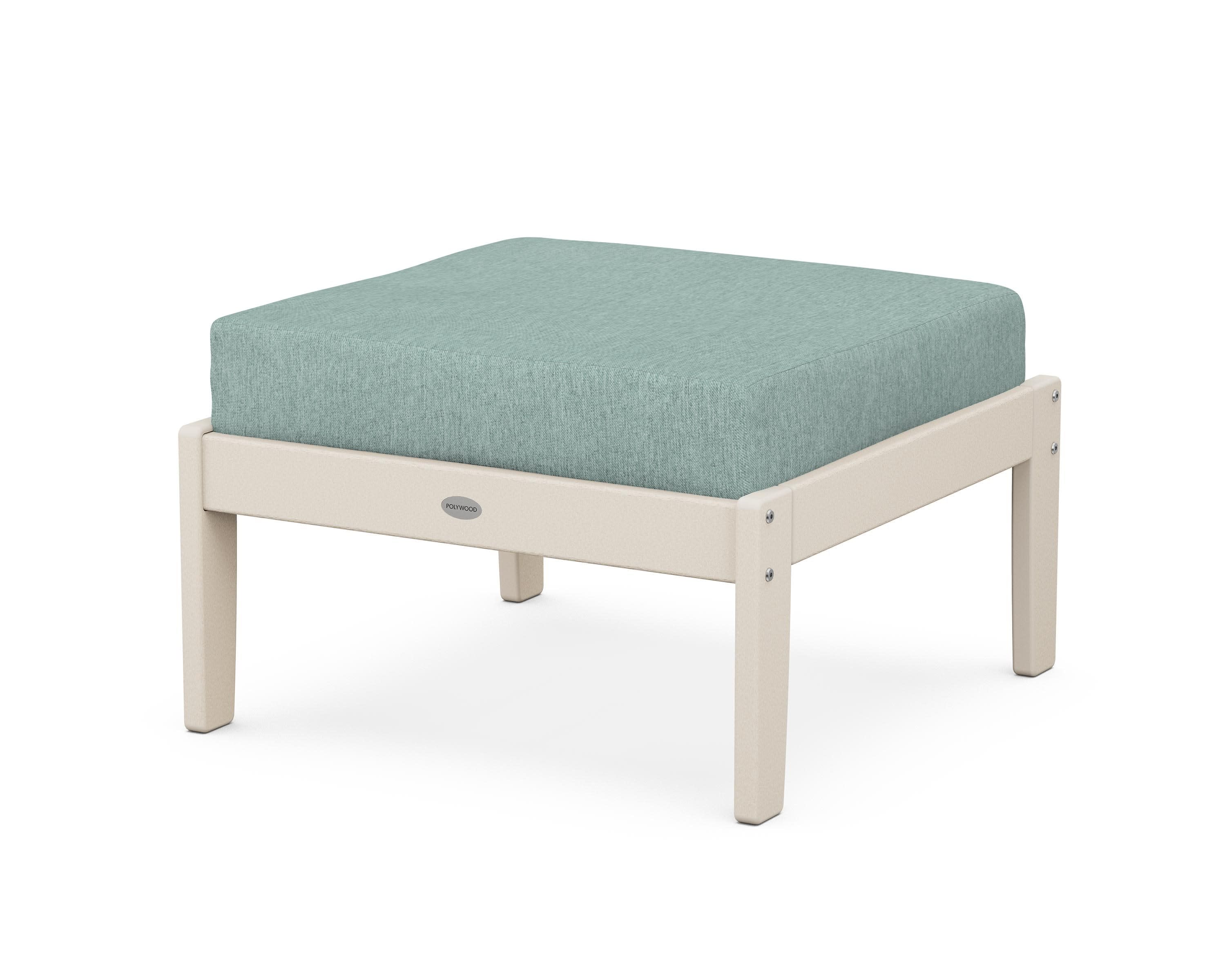 Braxton Deep Seating Ottoman in Sand / Glacier Spa
