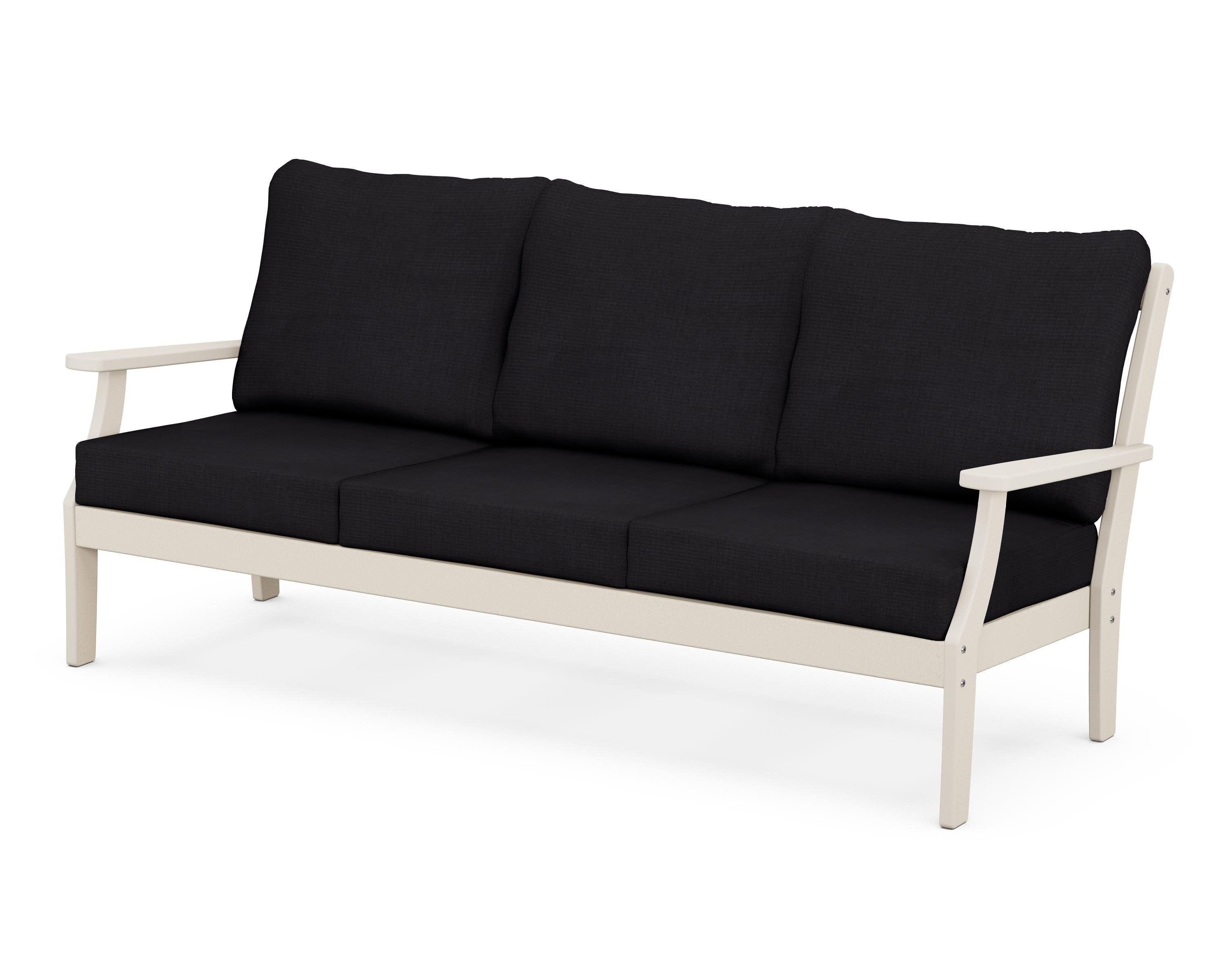 Braxton Deep Seating Sofa in Sand / Midnight Linen