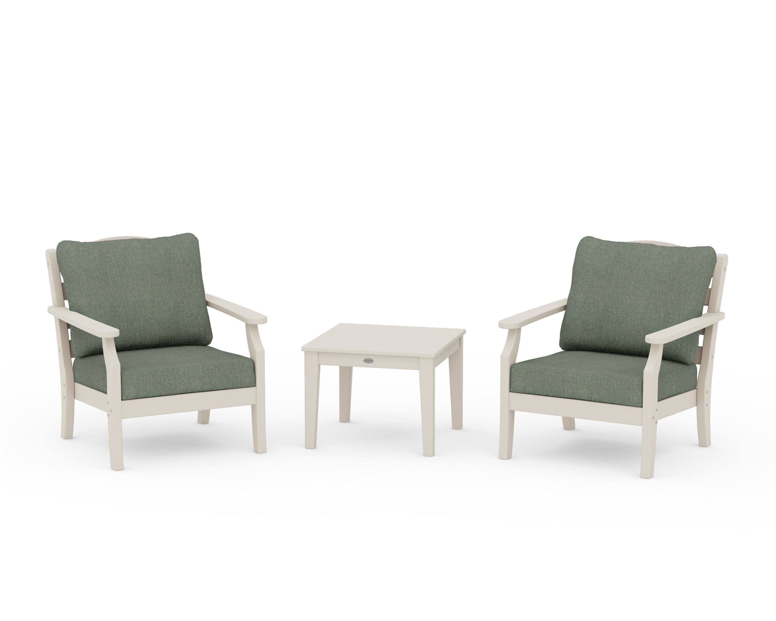 Savannah 3-Piece Deep Seating Set in Sand / Cast Sage