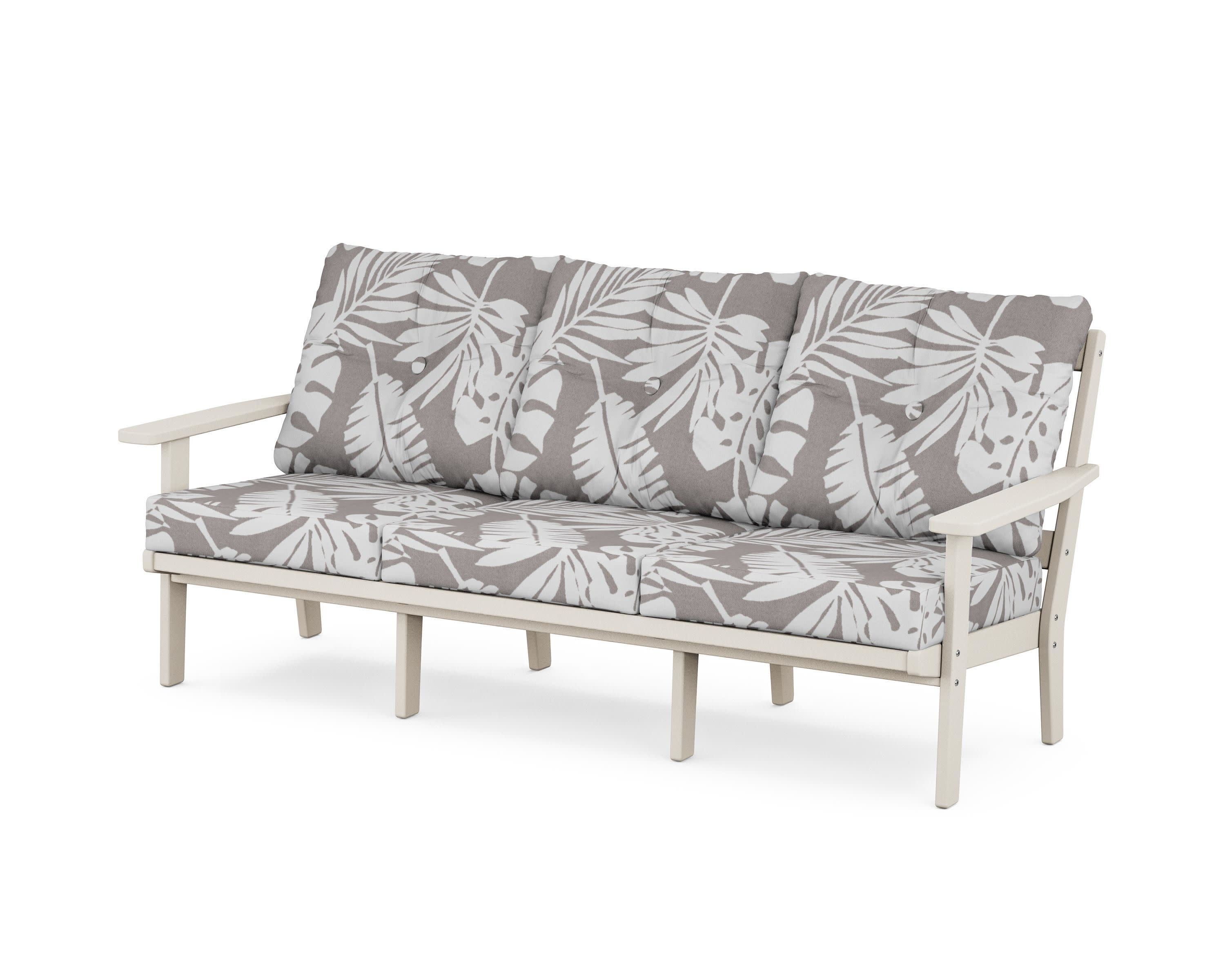 PrairieDeep Seating Sofa in Sand / Leaf Grey Mist