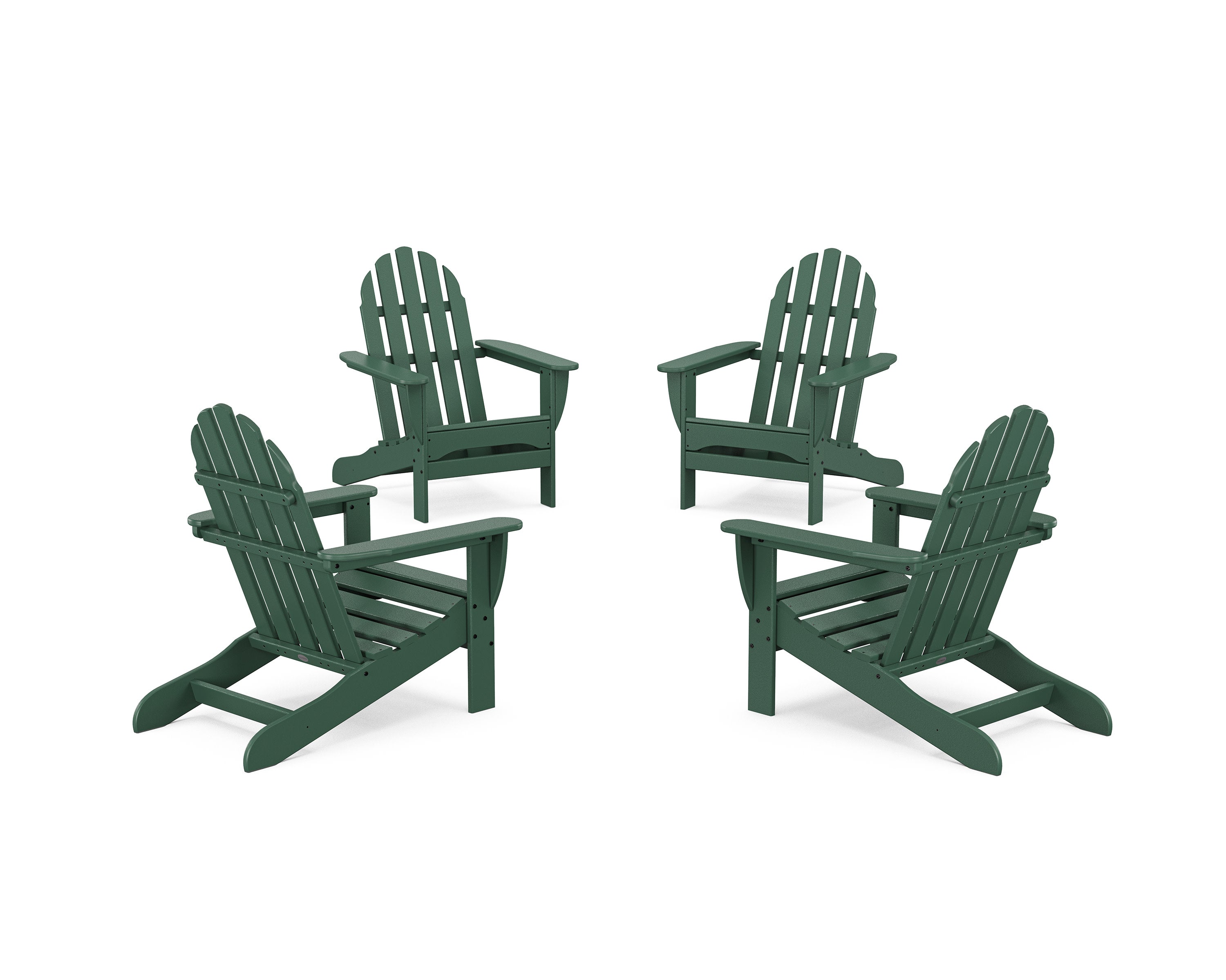 4-Piece Classic Adirondack Conversation Set in Green