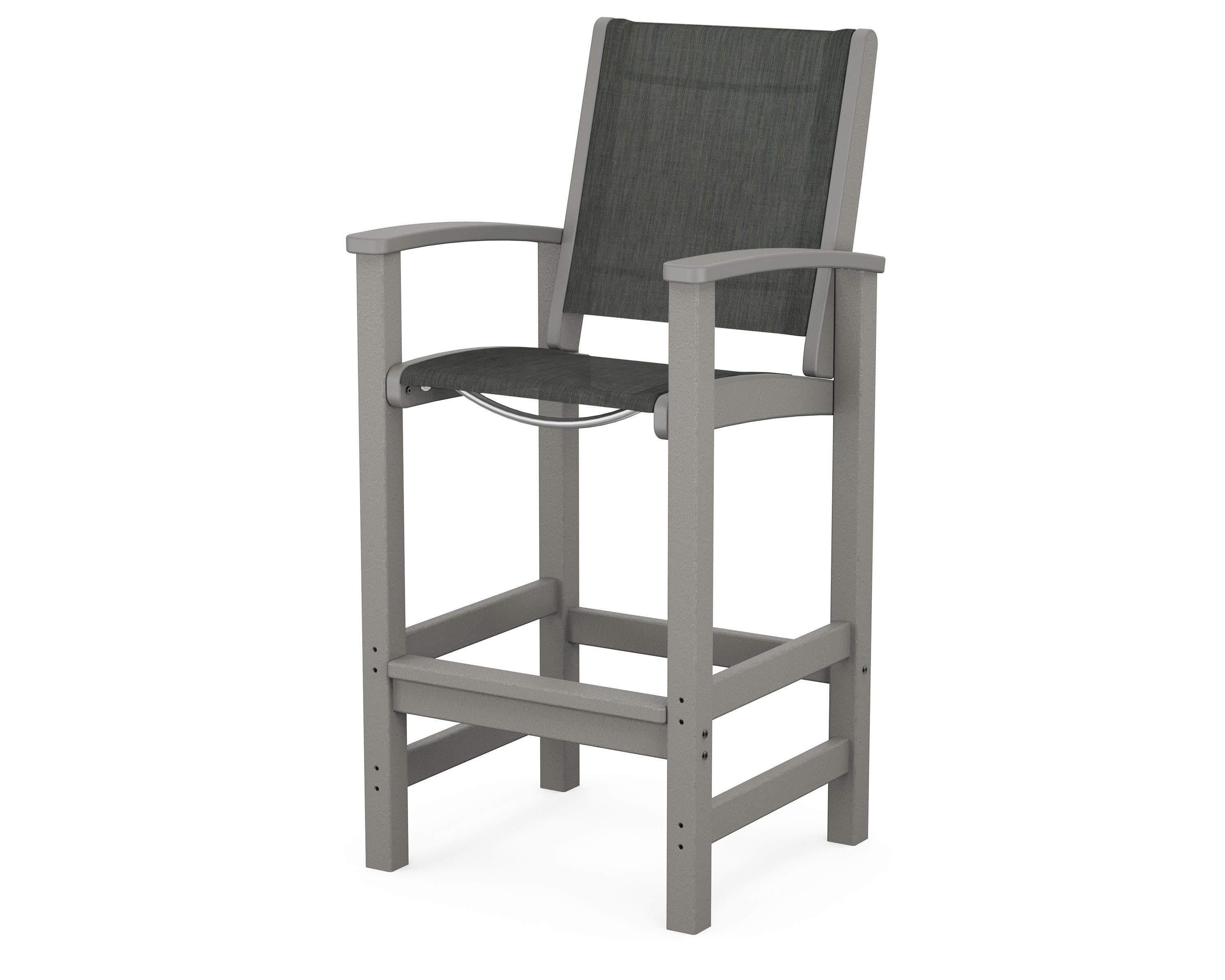 Coastal Bar Chair in Slate Grey / Ember Sling