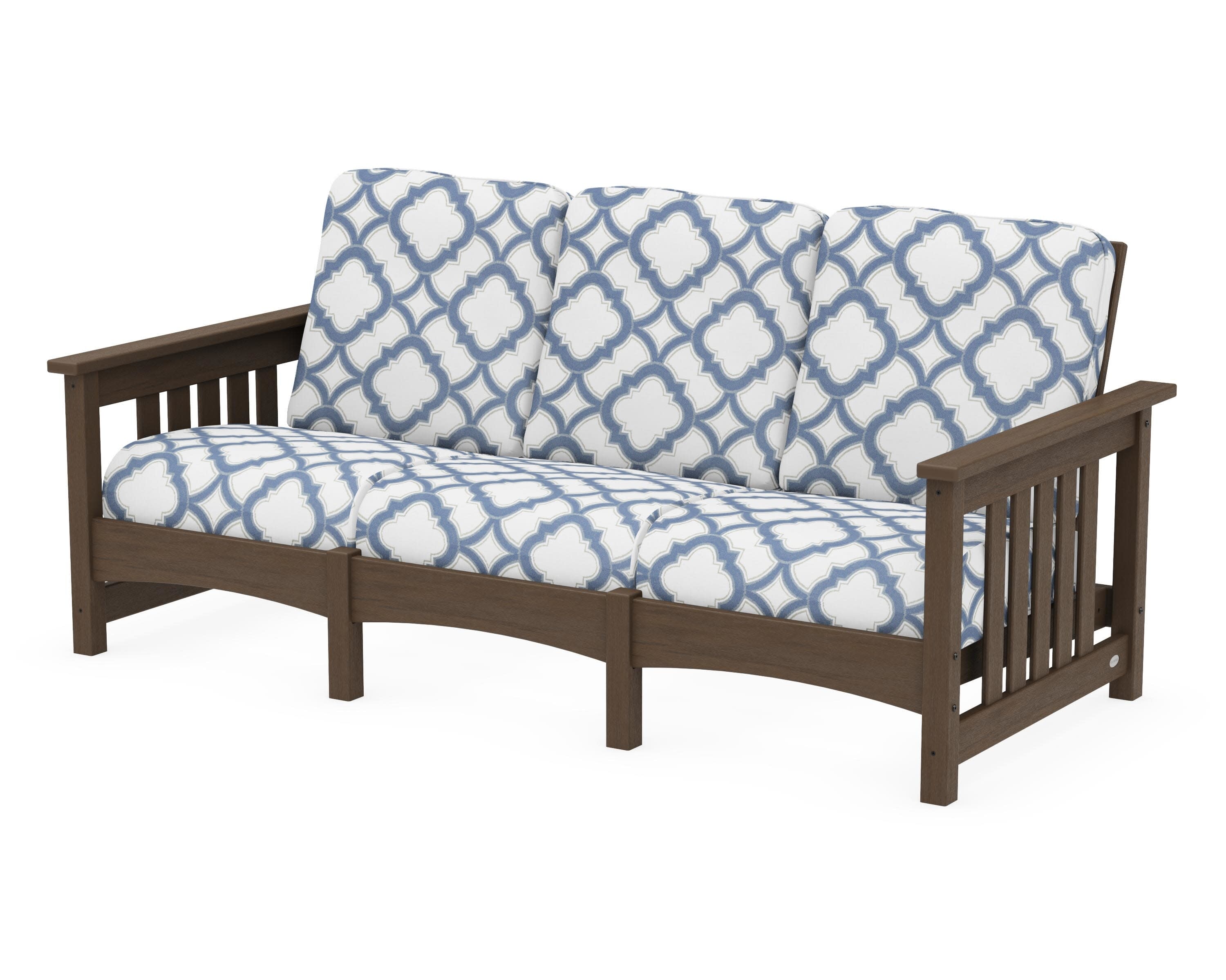 Club Mission Sofa in Kona / Trellis Sky Blue