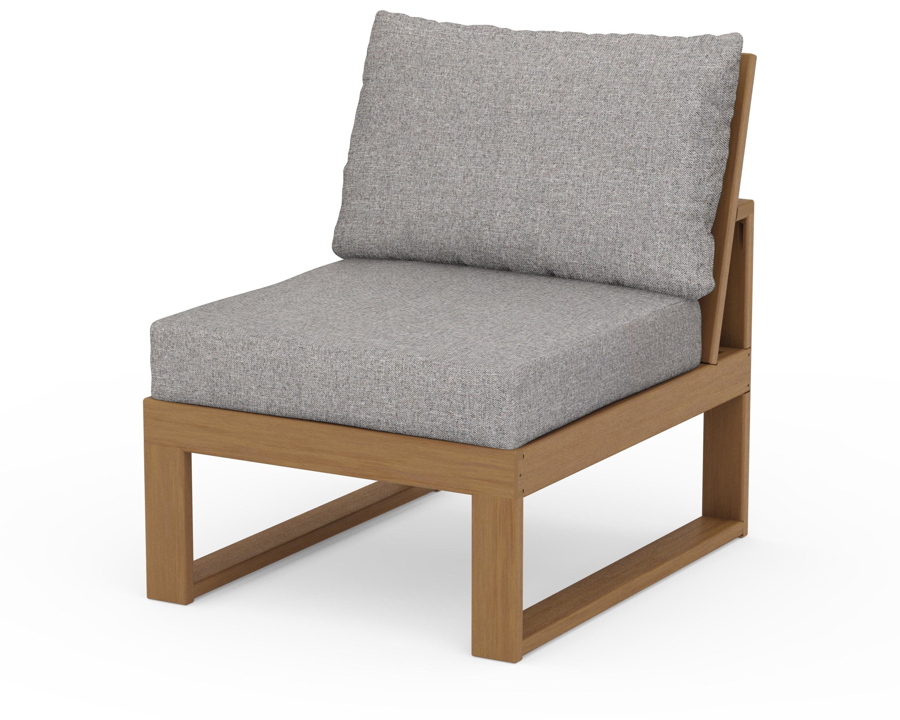 Modular Armless Chair in Natural / Grey Mist