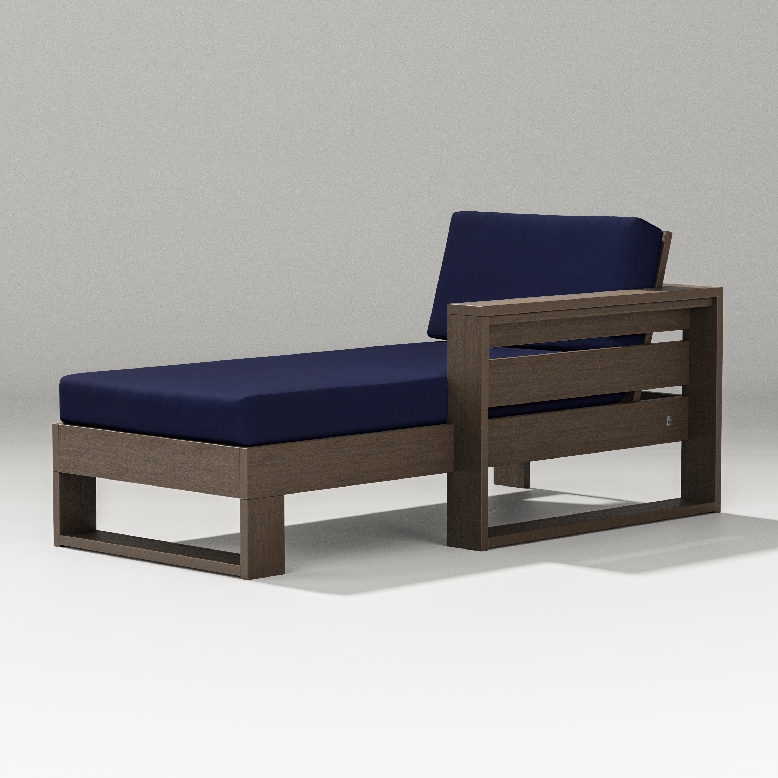 Latitude Modular Right Arm Chaise in Kona / Navy