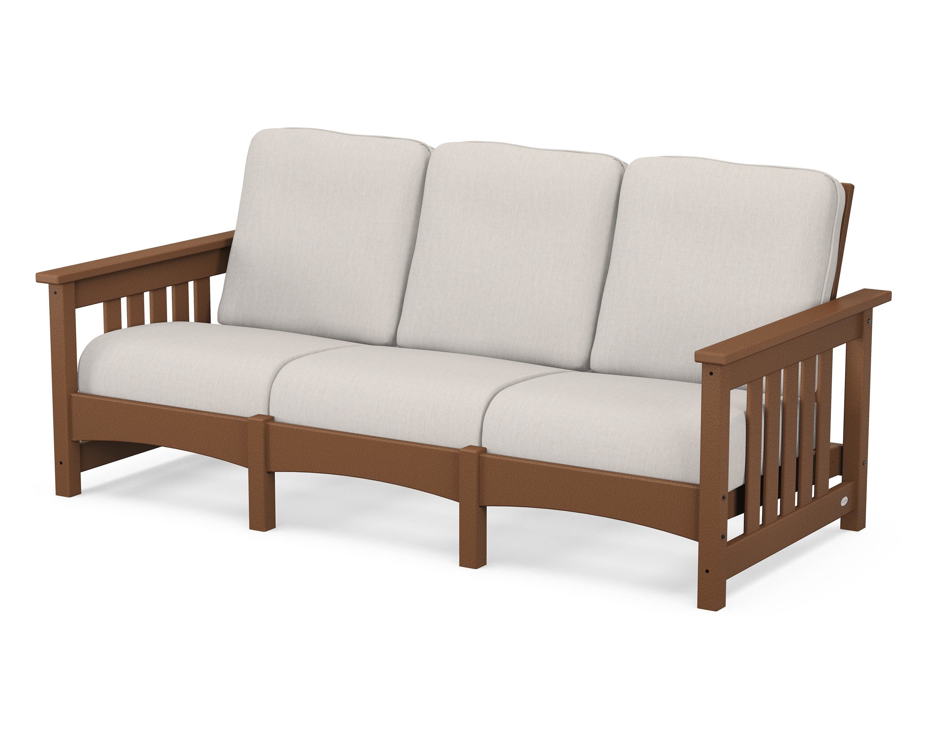 Club Mission Sofa in Teak / Cast Ash