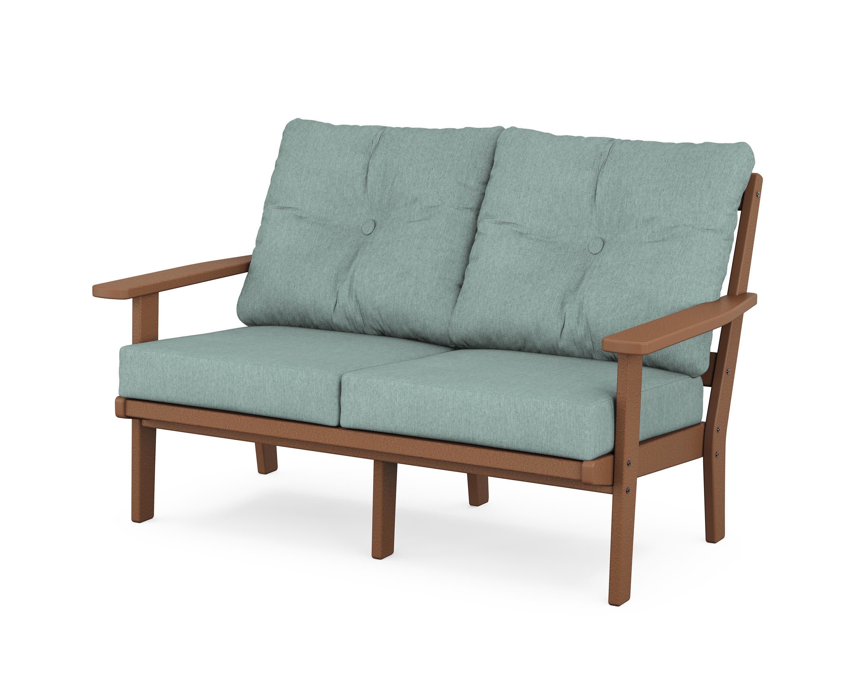 Oxford Deep SeatingLoveseat in Teak / Glacier Spa