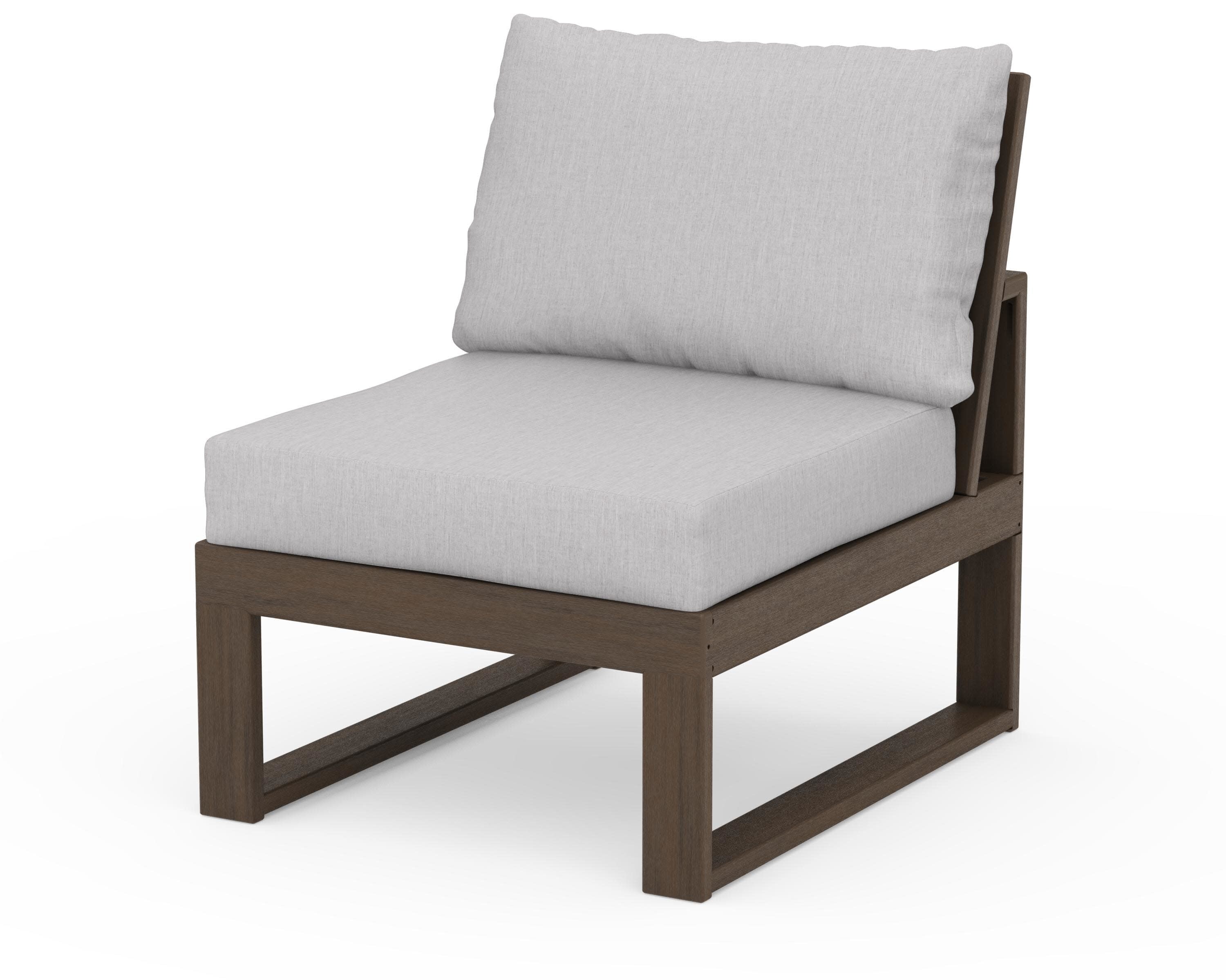 Modular Armless Chair in Kona / Granite