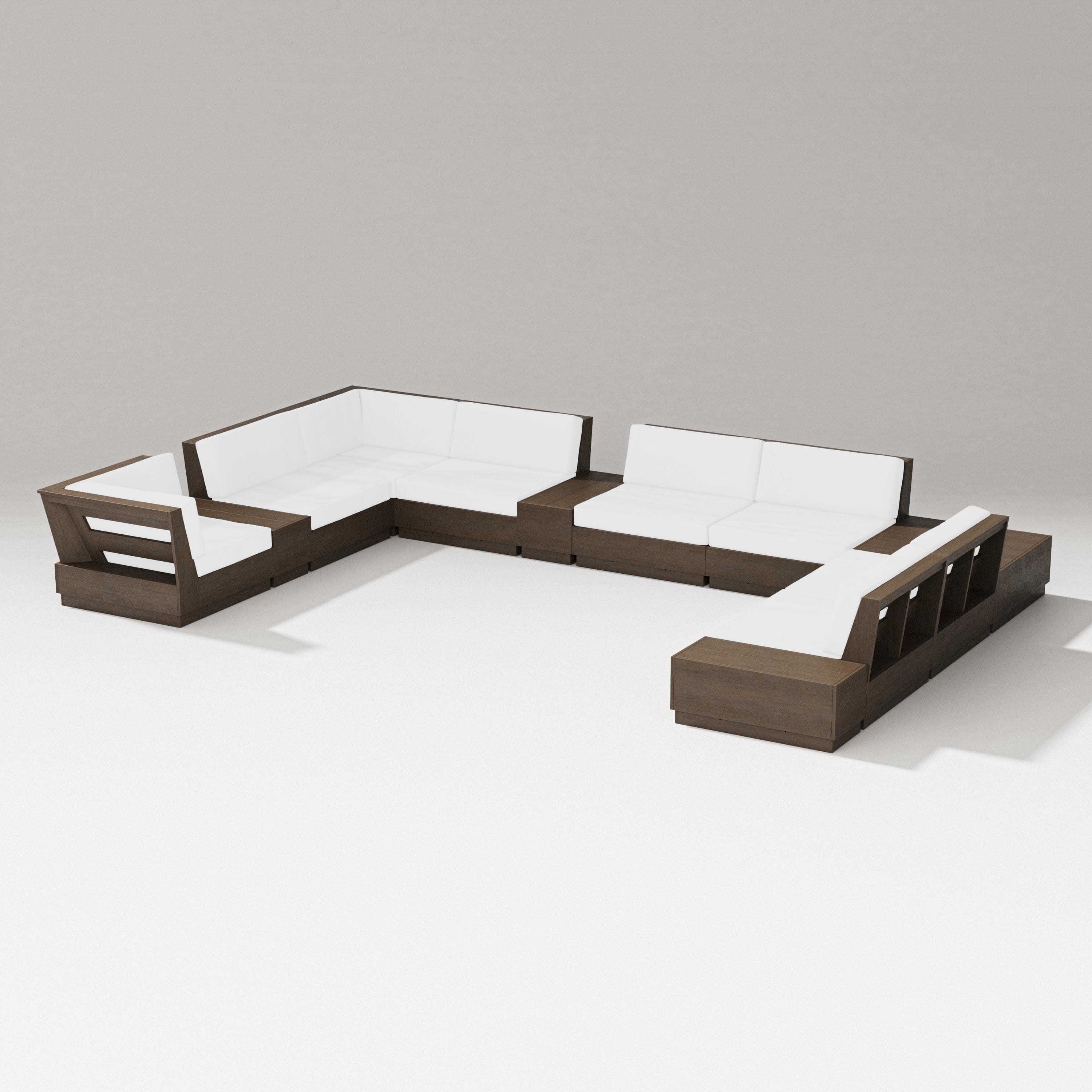 Elevate 12-Piece Conversation Sectional Set in Kona / Natural