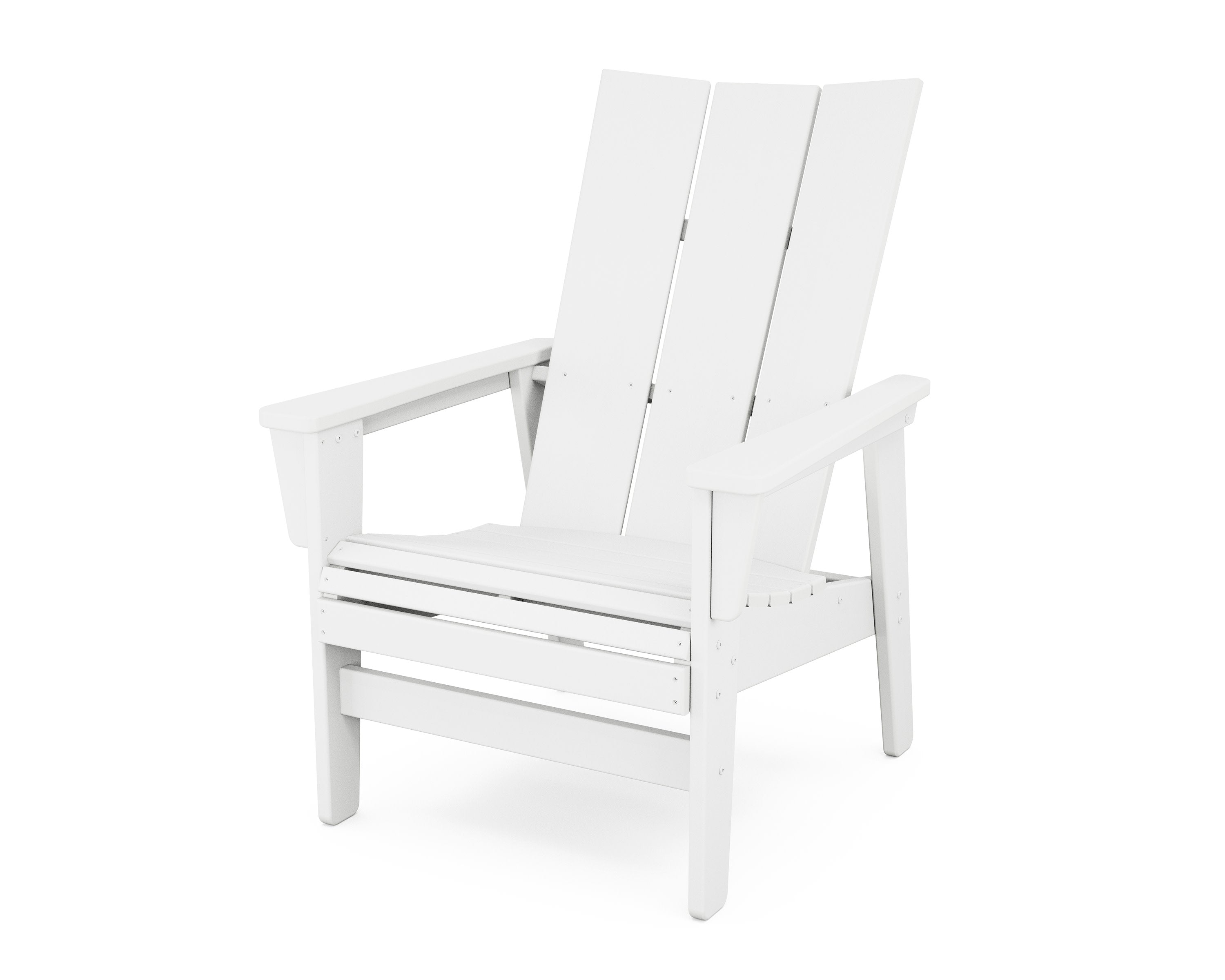 Modern Grand Upright Adirondack Chair in White