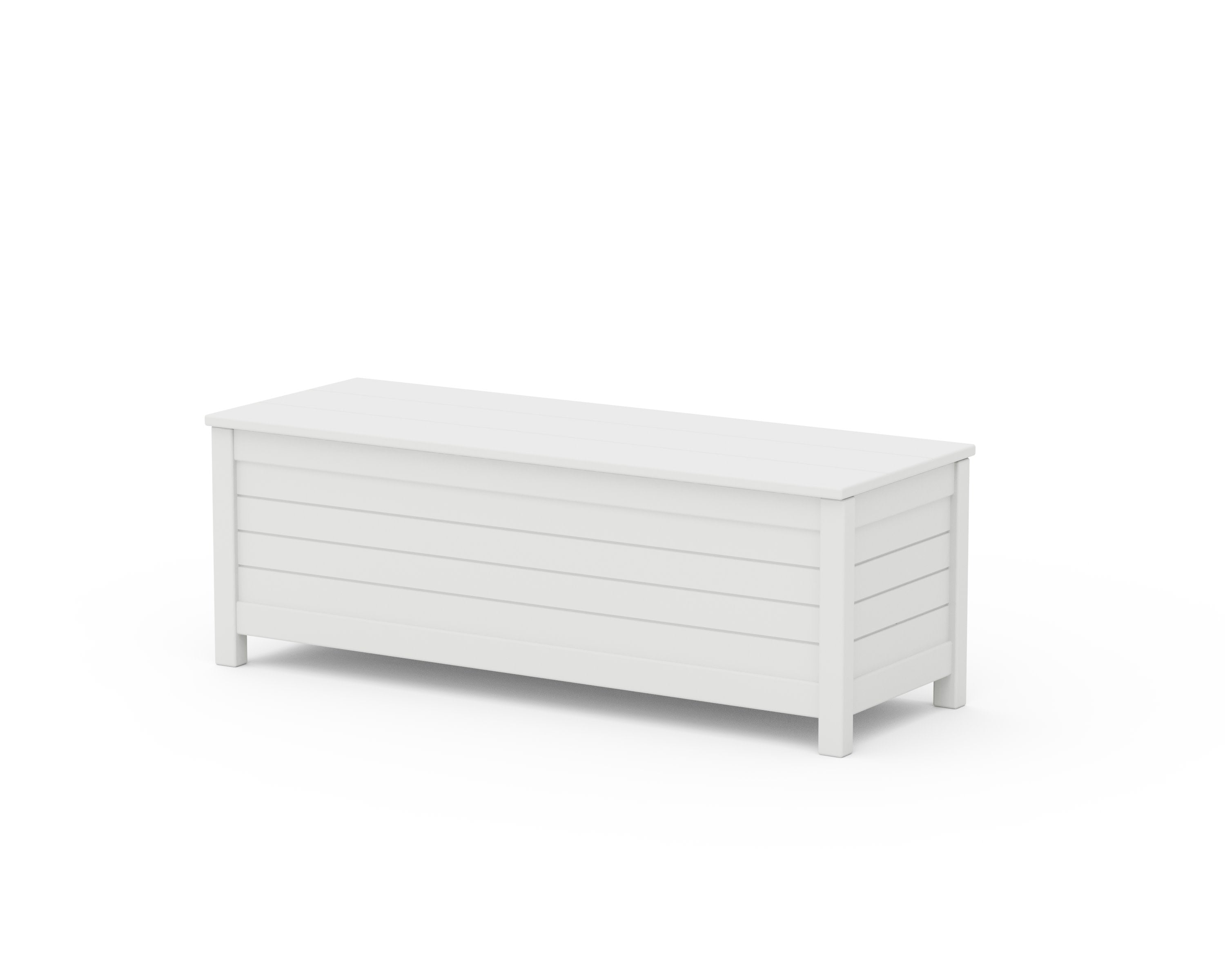Nautical 48" Storage Bench in White
