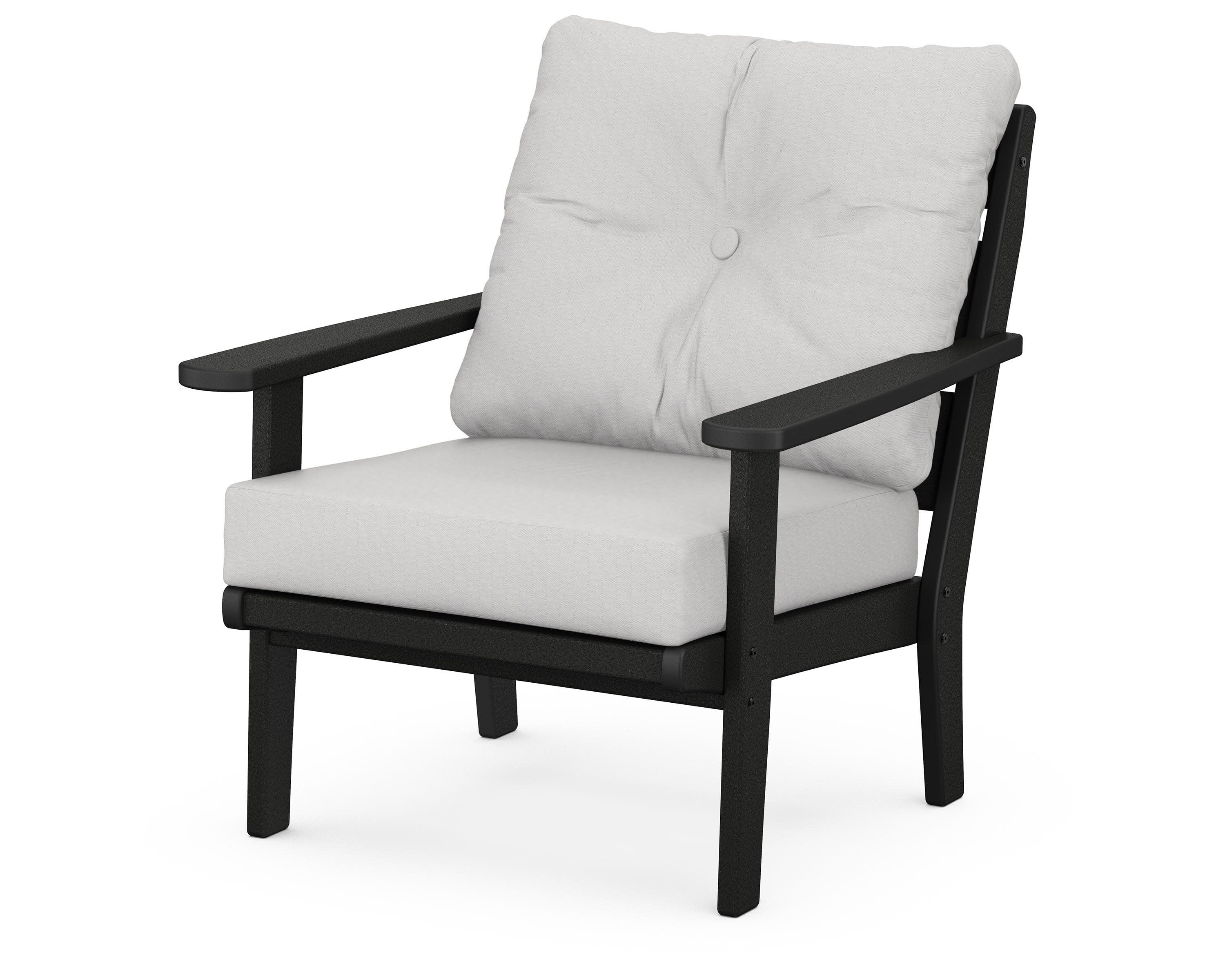 Lakeside Deep Seating Chair in Black / Diamond in the Rough