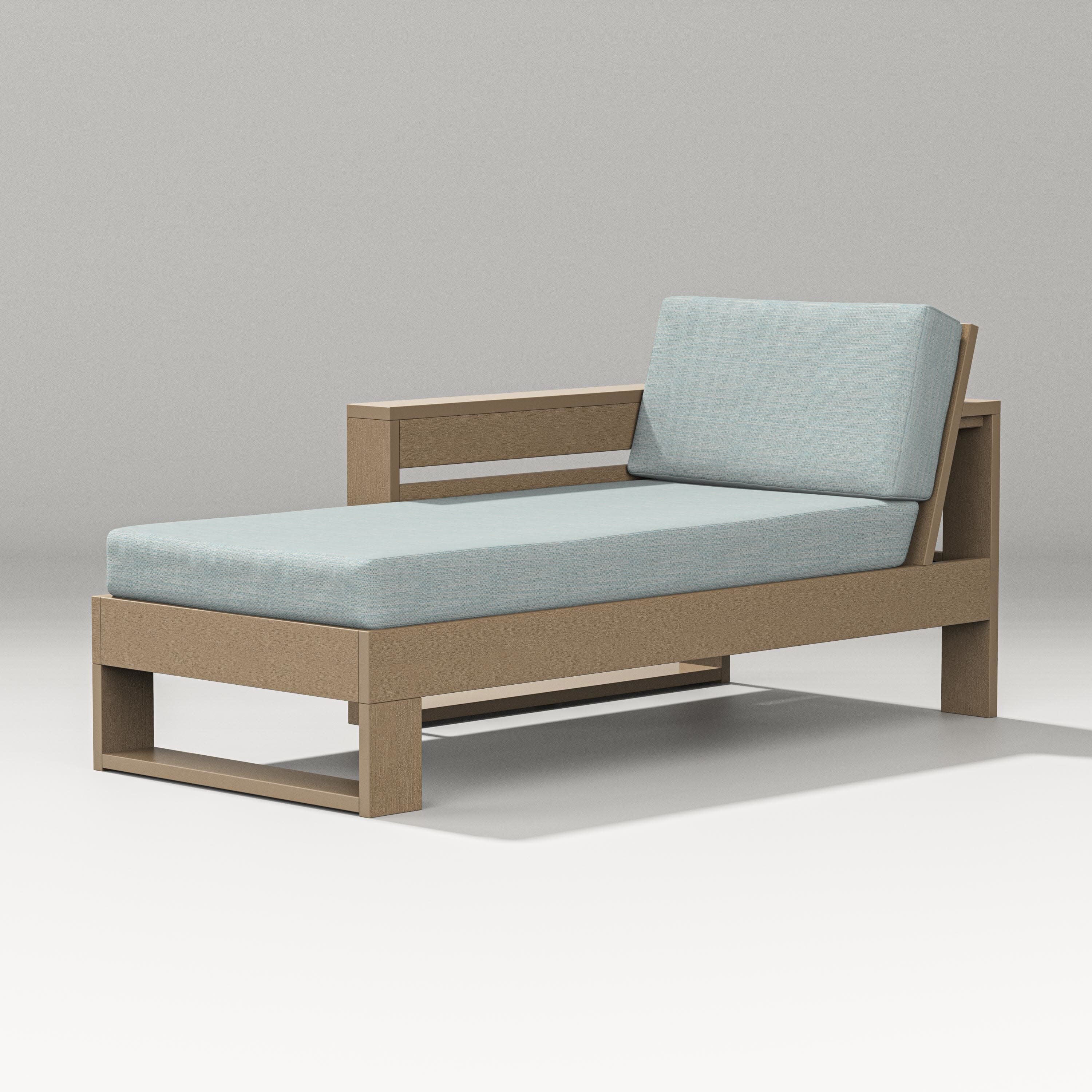 Latitude Modular Left Arm Chaise in Vintage Sahara / Soothe Mist