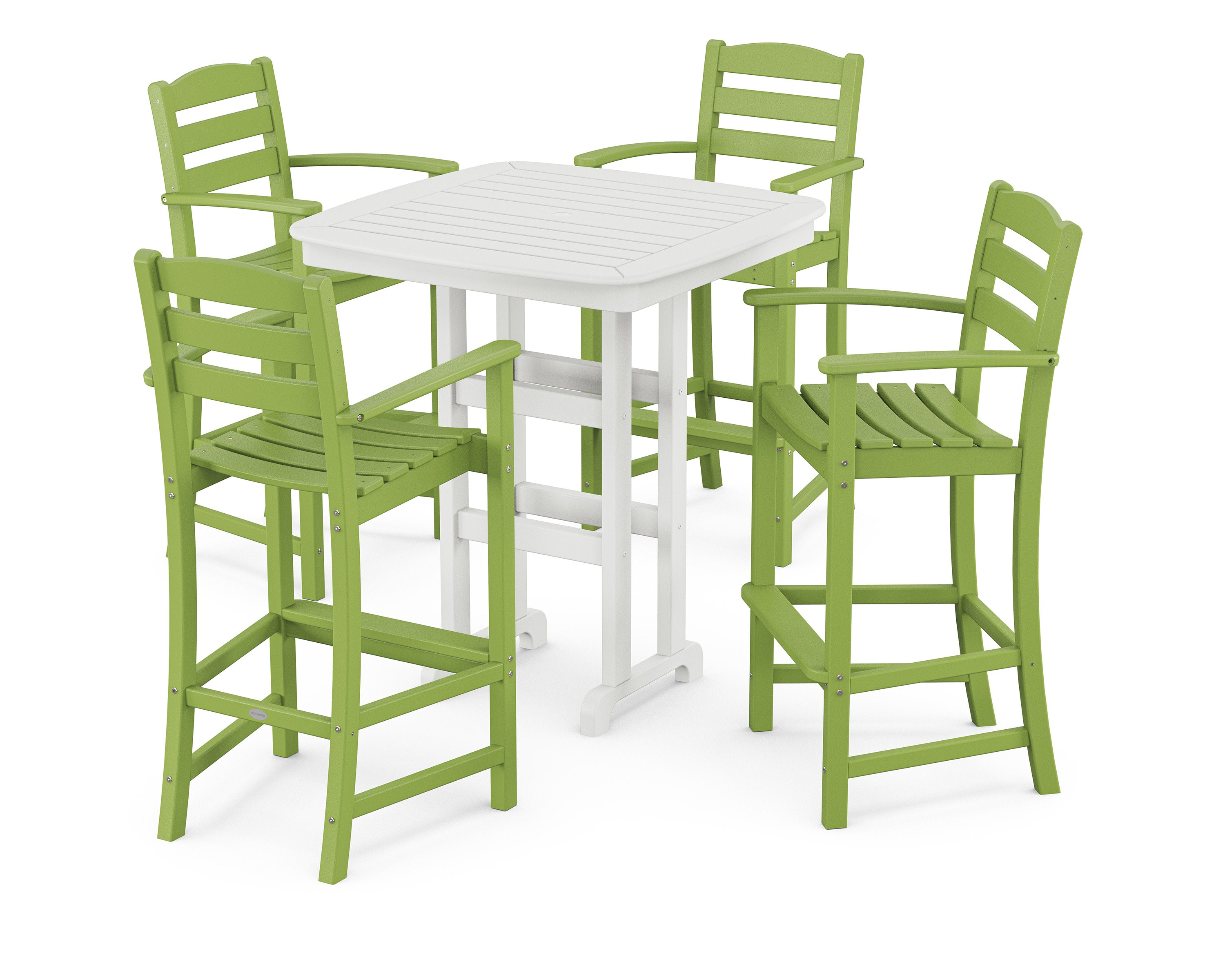La Casa Caf 5-Piece Bar Set in Lime / White