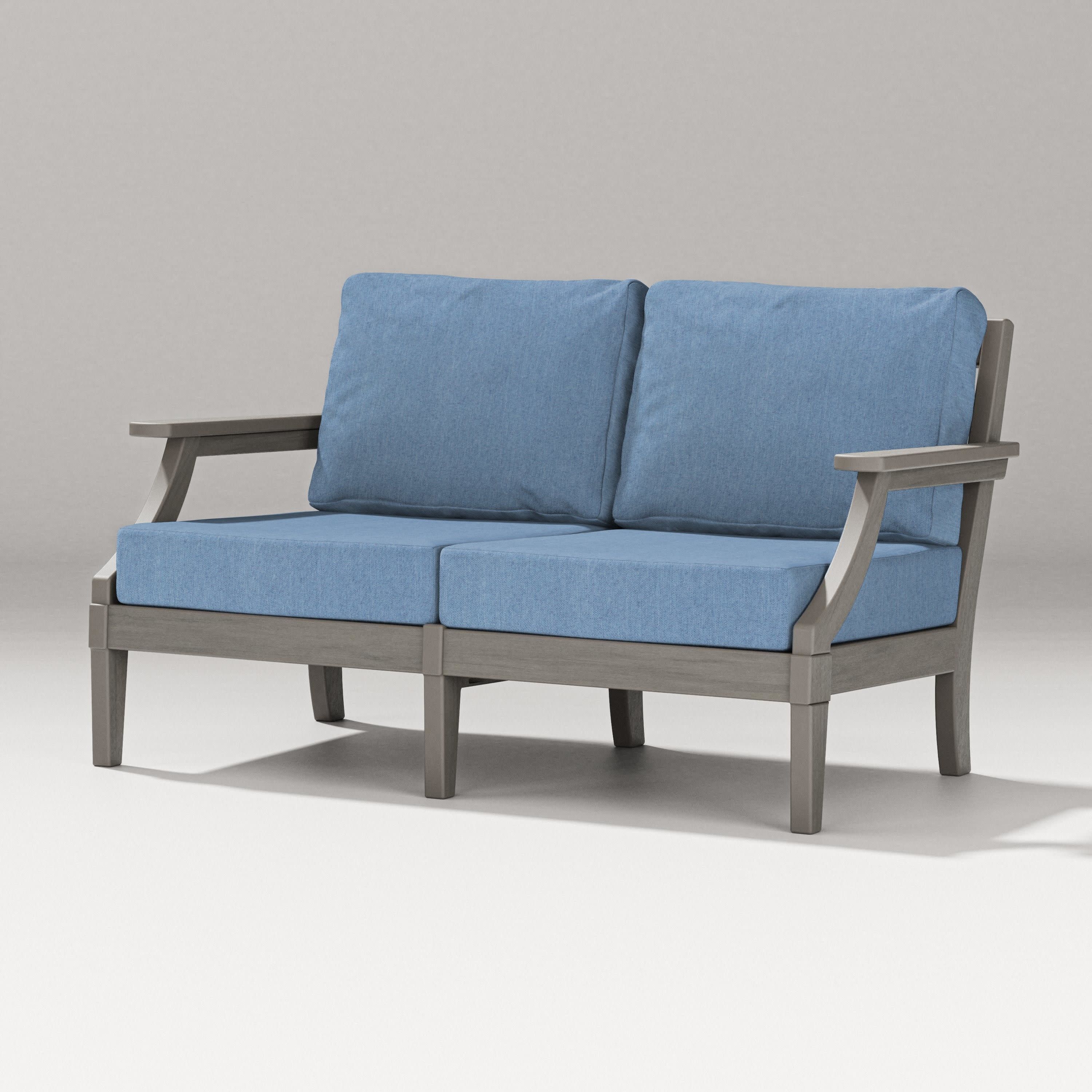 Estate Loveseat in Driftwood / Sky Blue