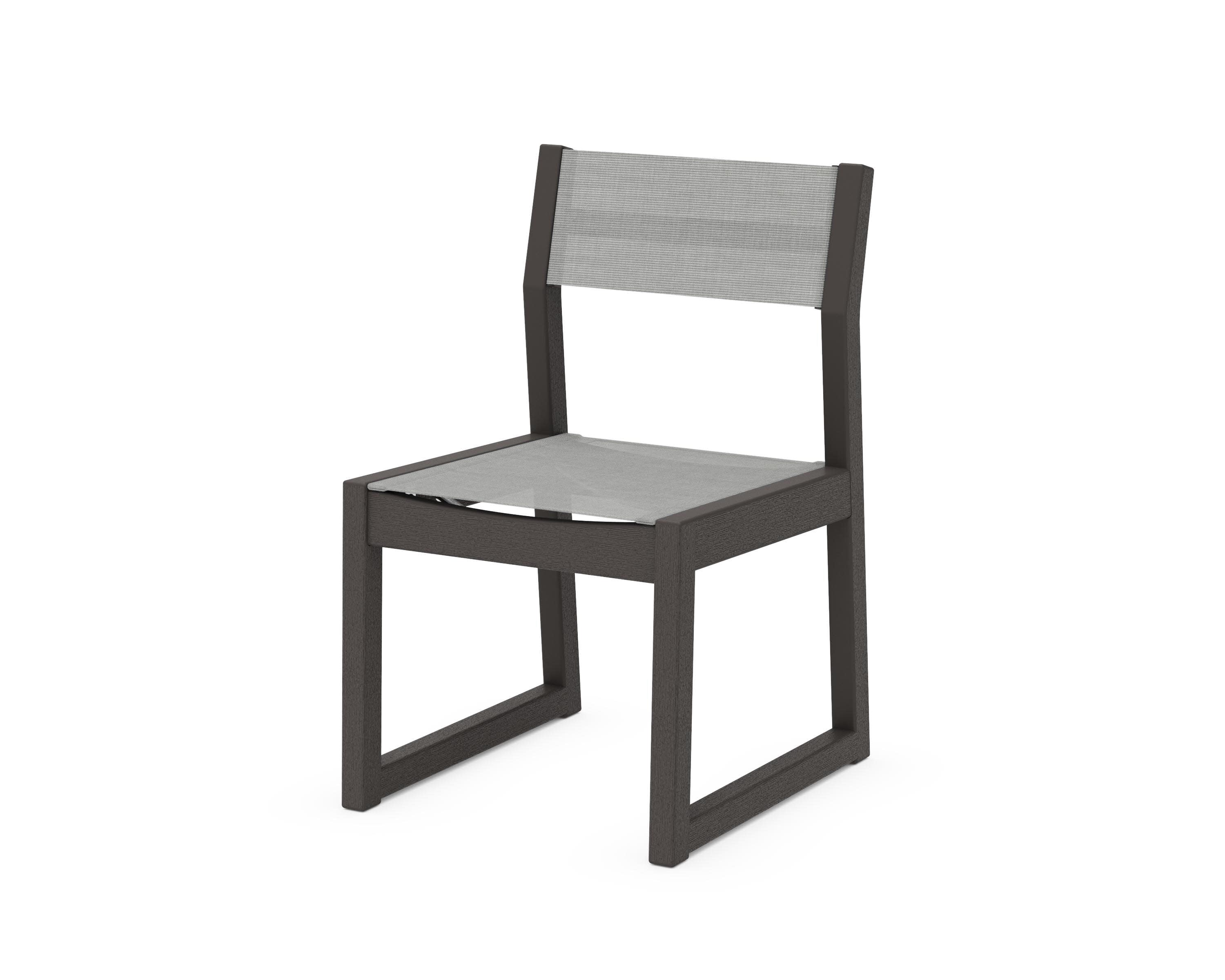 EDGE Sling Dining Side Chair in Vintage Coffee / Metallic Sling