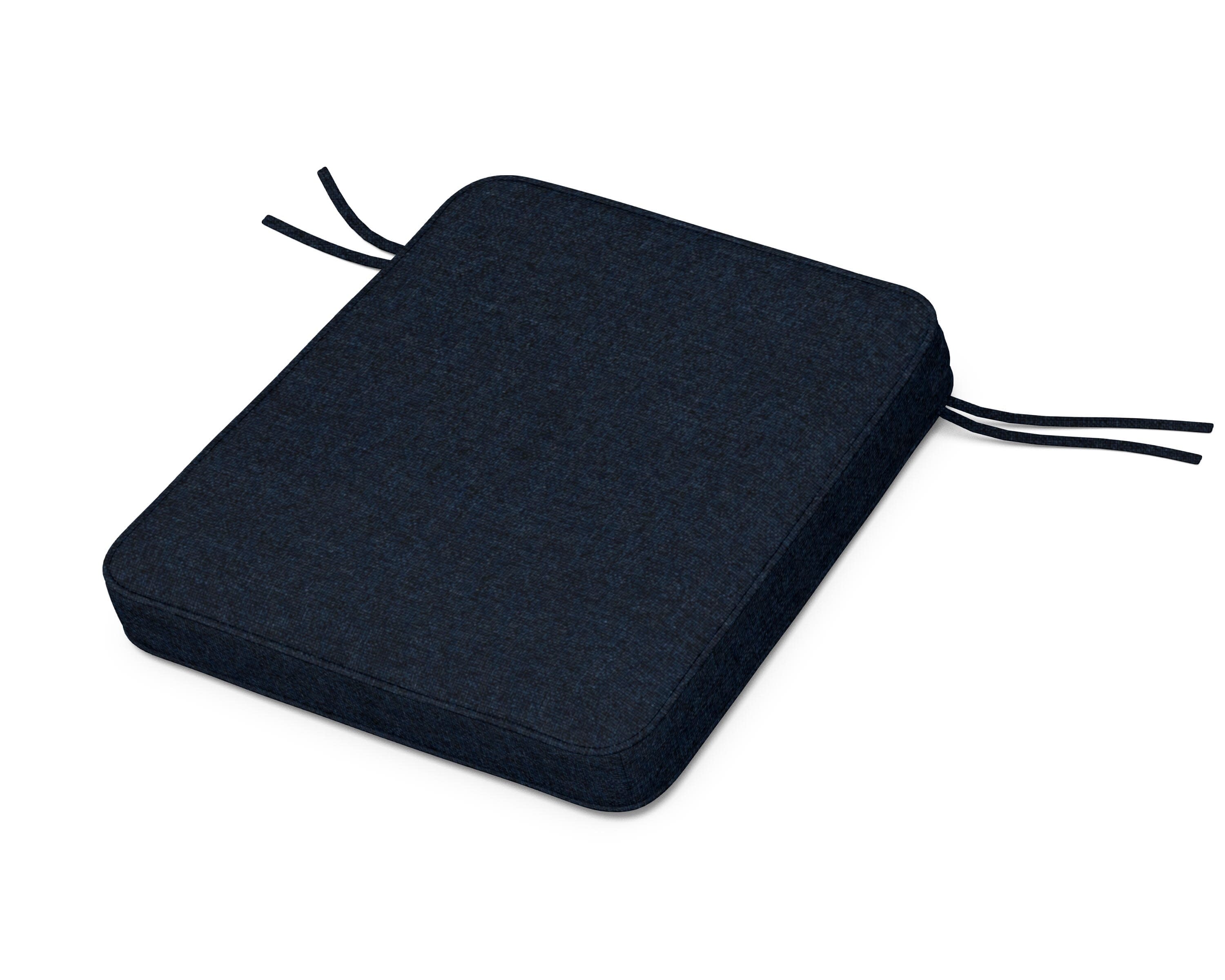 Chinoiserie Rocker Seat Cushion in Marine Indigo