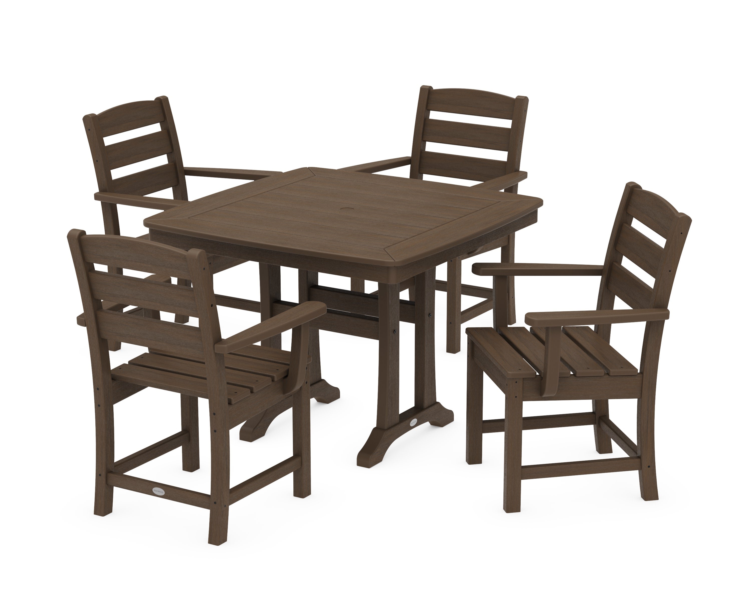 Lakeside 5-Piece Dining Set with Trestle Legs in Kona