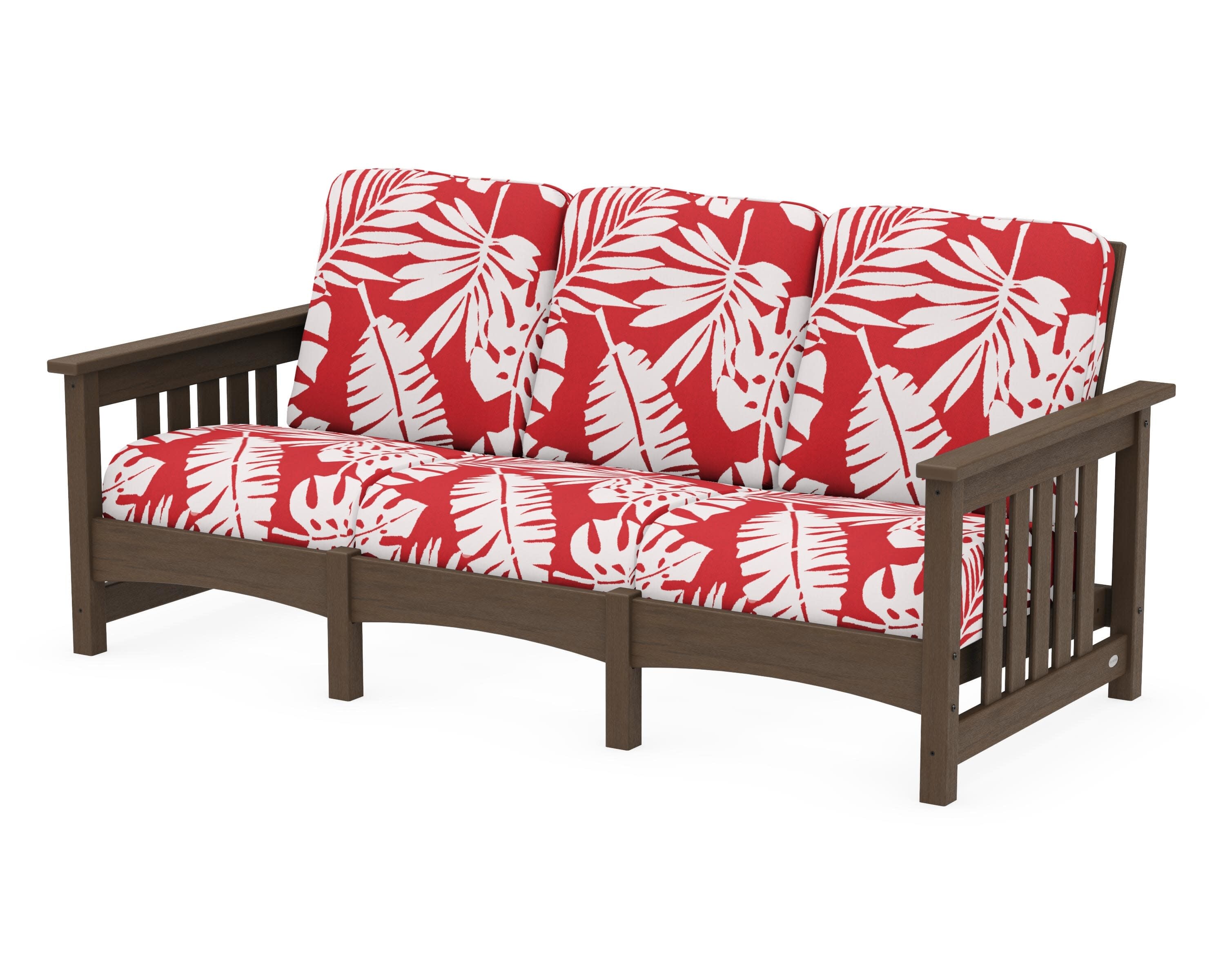 Club Mission Sofa in Kona / Leaf Crimson