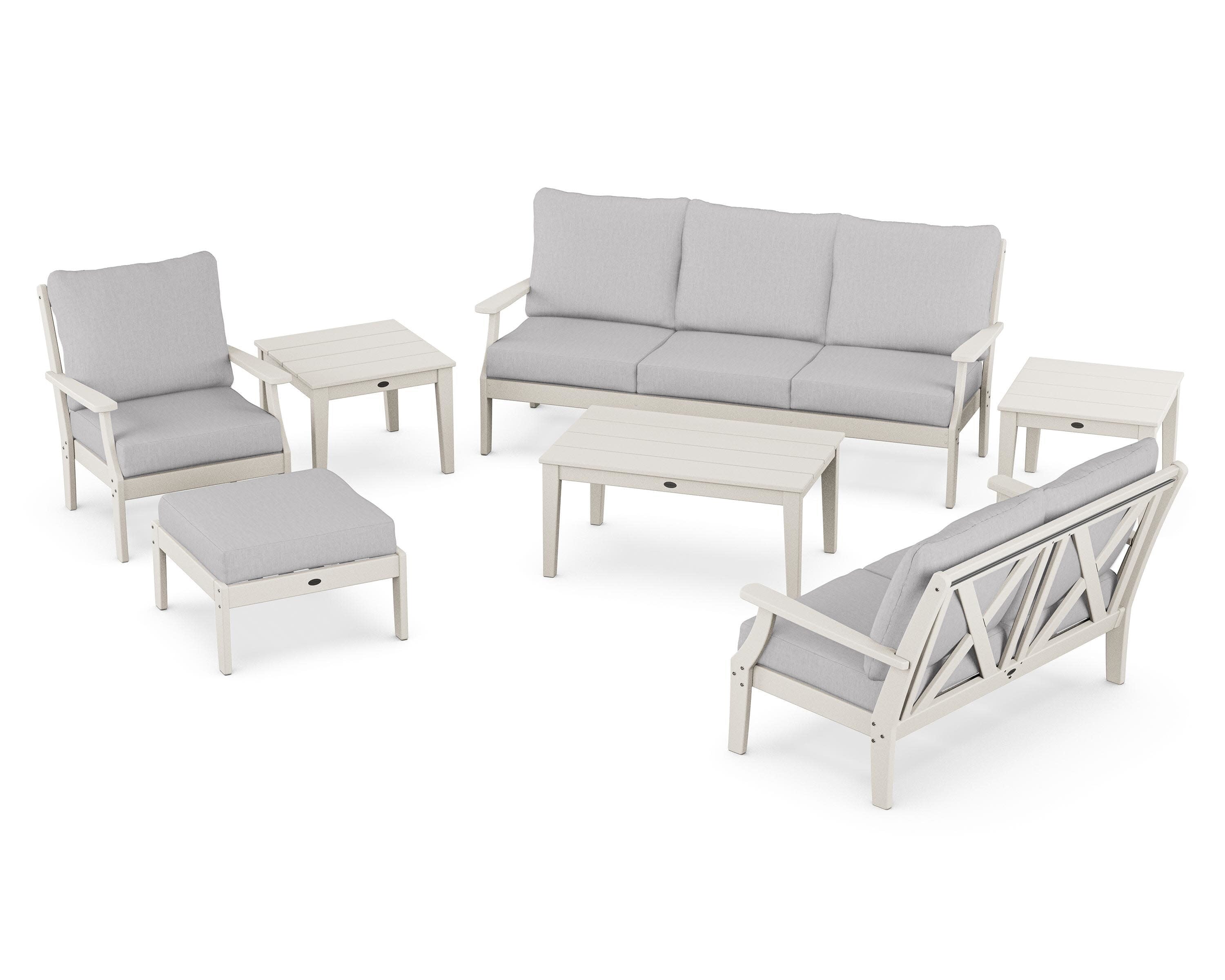 Braxton 7-Piece Deep Seating Set in Sand / Granite