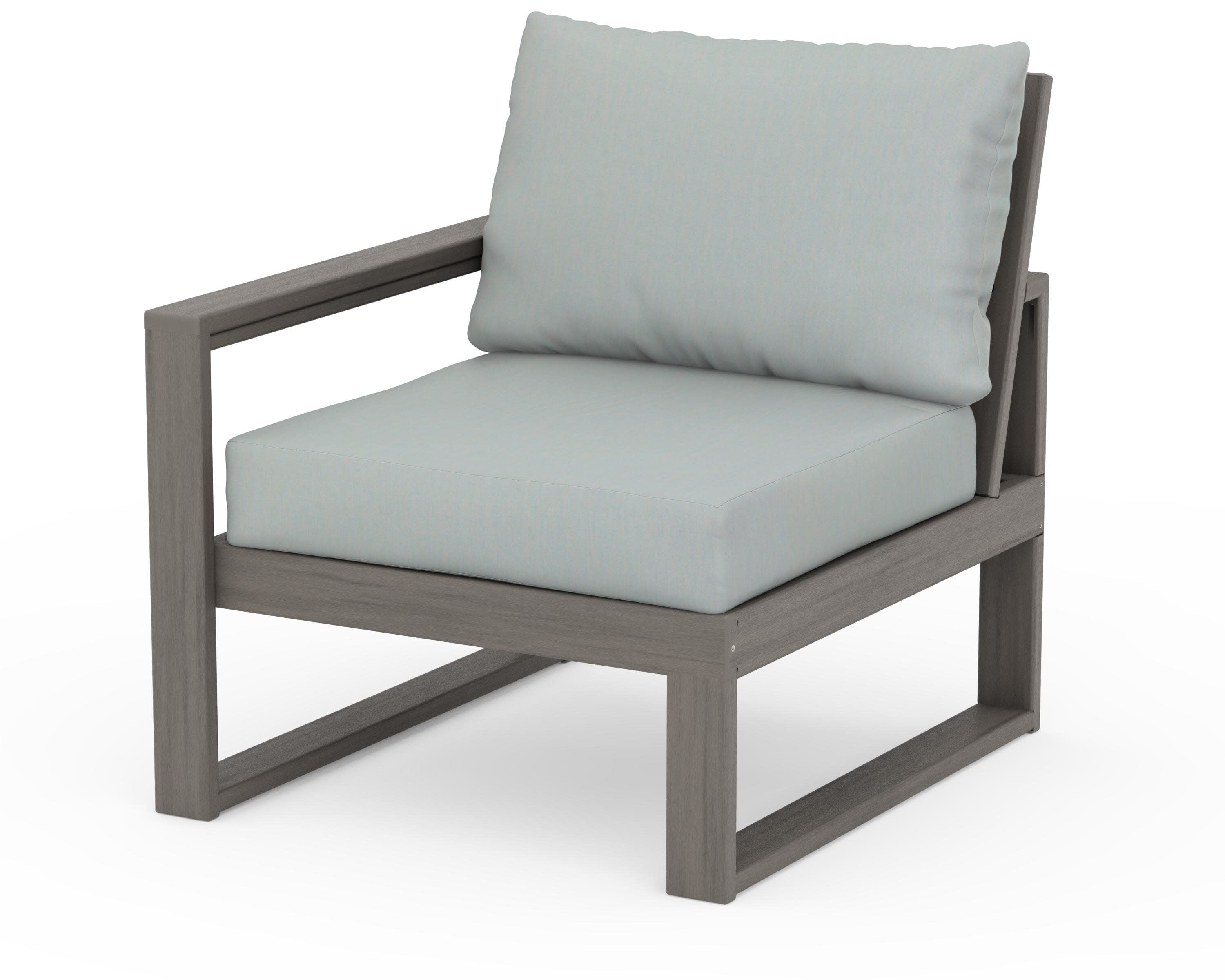 EDGE Modular Left Arm Chair in Driftwood / Spa